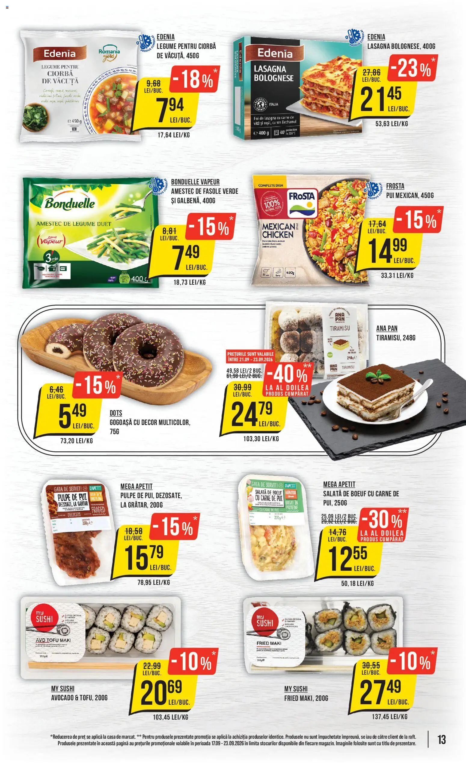Catalog Mega Image 17 - 22 Septembrie 2026 | Pagina 13 | Produse: Ciorba, Carne De Pui, Amestec, Salată