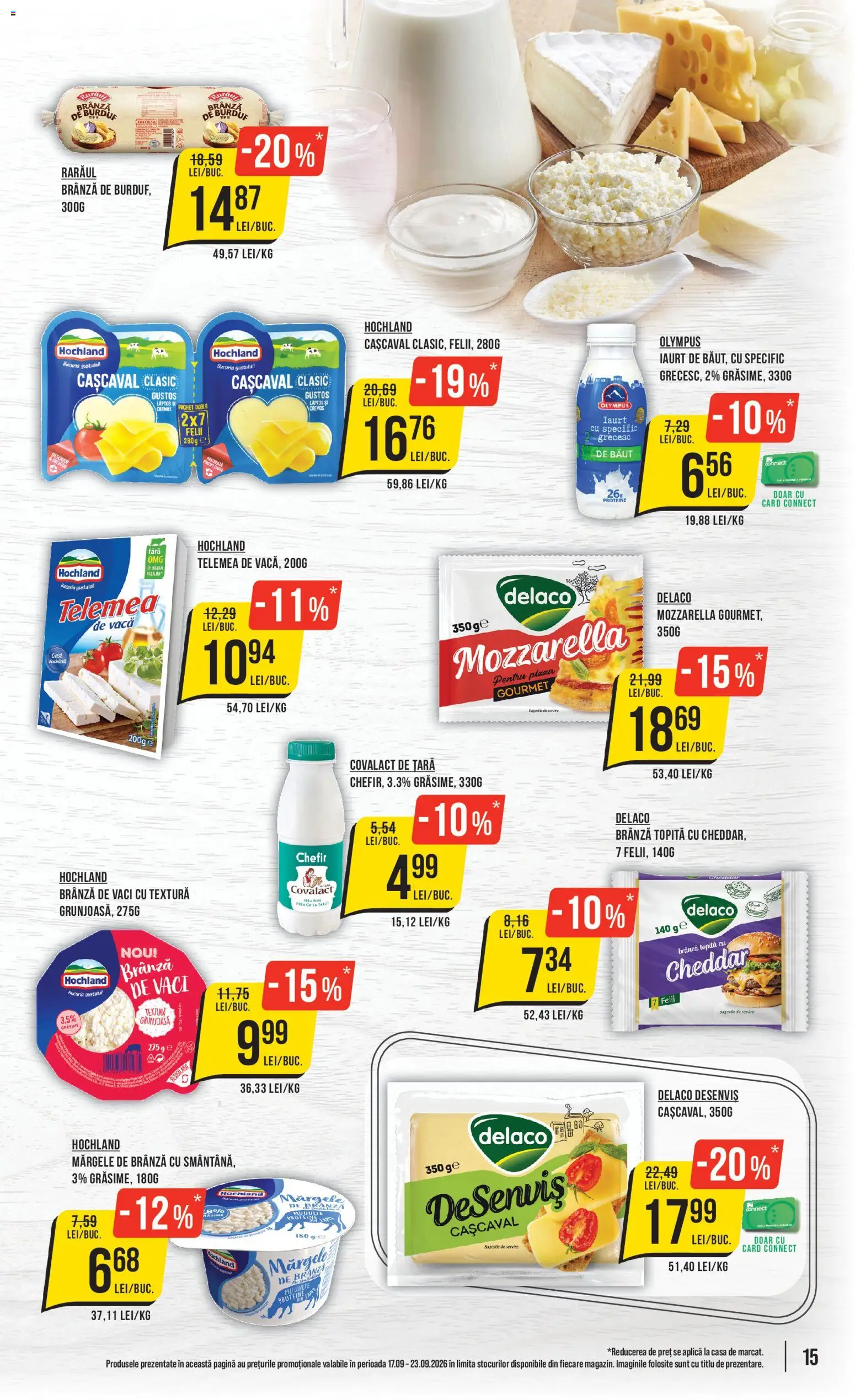 Catalog Mega Image 17 - 22 Septembrie 2026 | Pagina 15 | Produse: Delaco, Aplică, Covalact de tara, Pizza