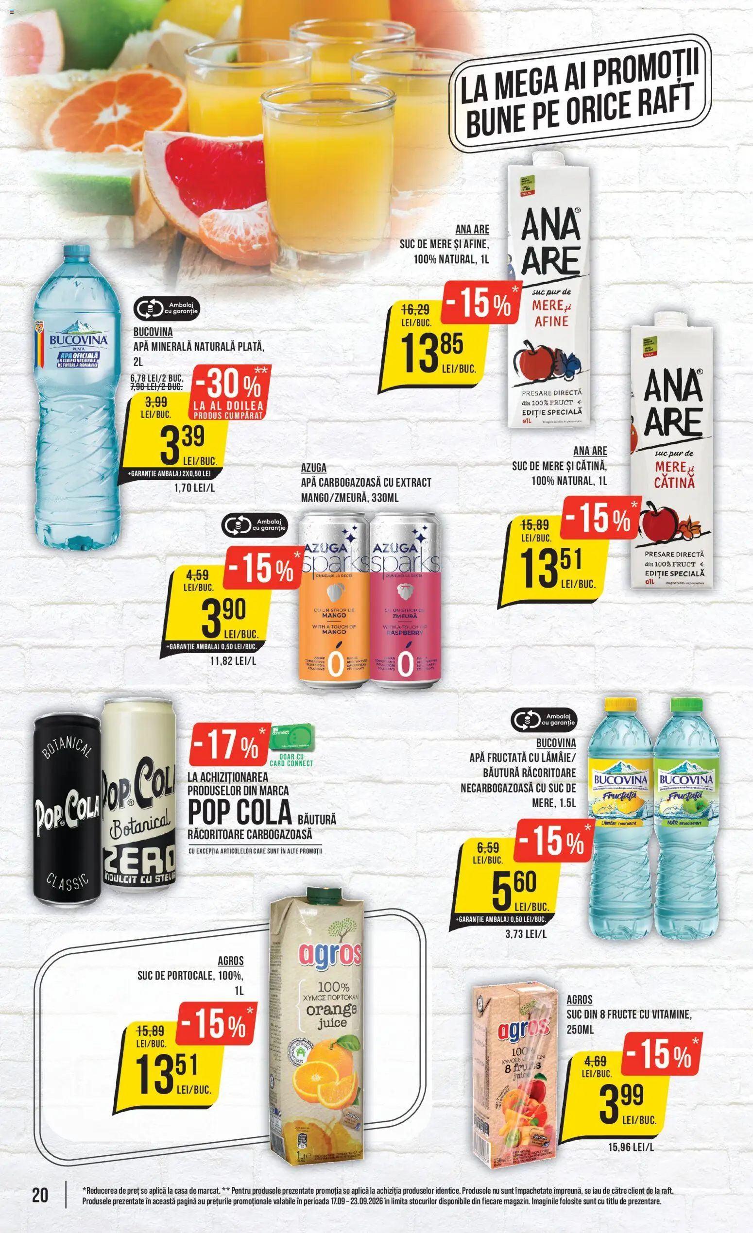 Catalog Mega Image 17 - 22 Septembrie 2026 | Pagina 20 | Produse: Aplică, Bautura racoritoare, Mere, Lămâie