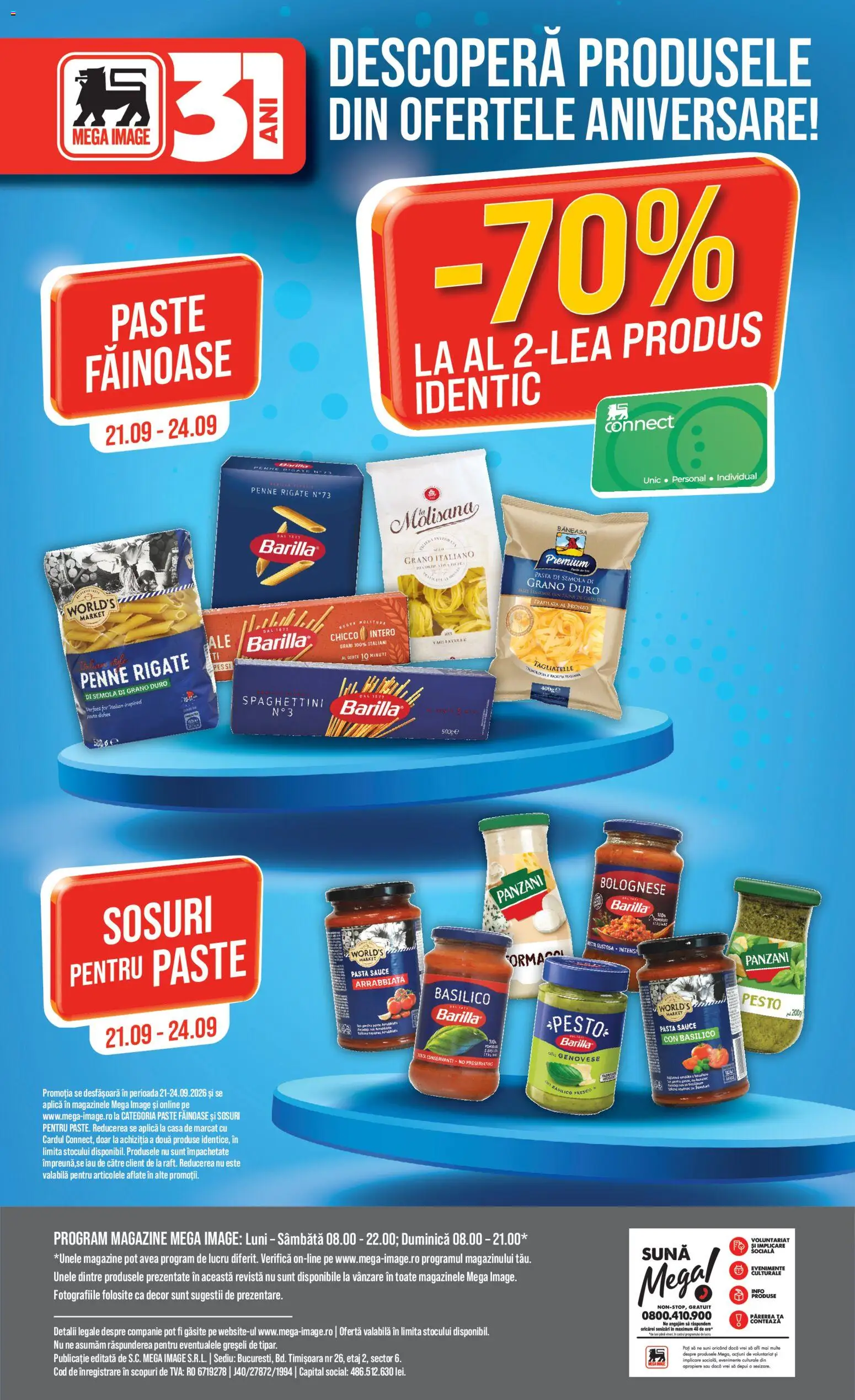 Catalog Mega Image 17 - 22 Septembrie 2026 | Pagina 28 | Produse: Premium, Barilla, Panzani, Paste