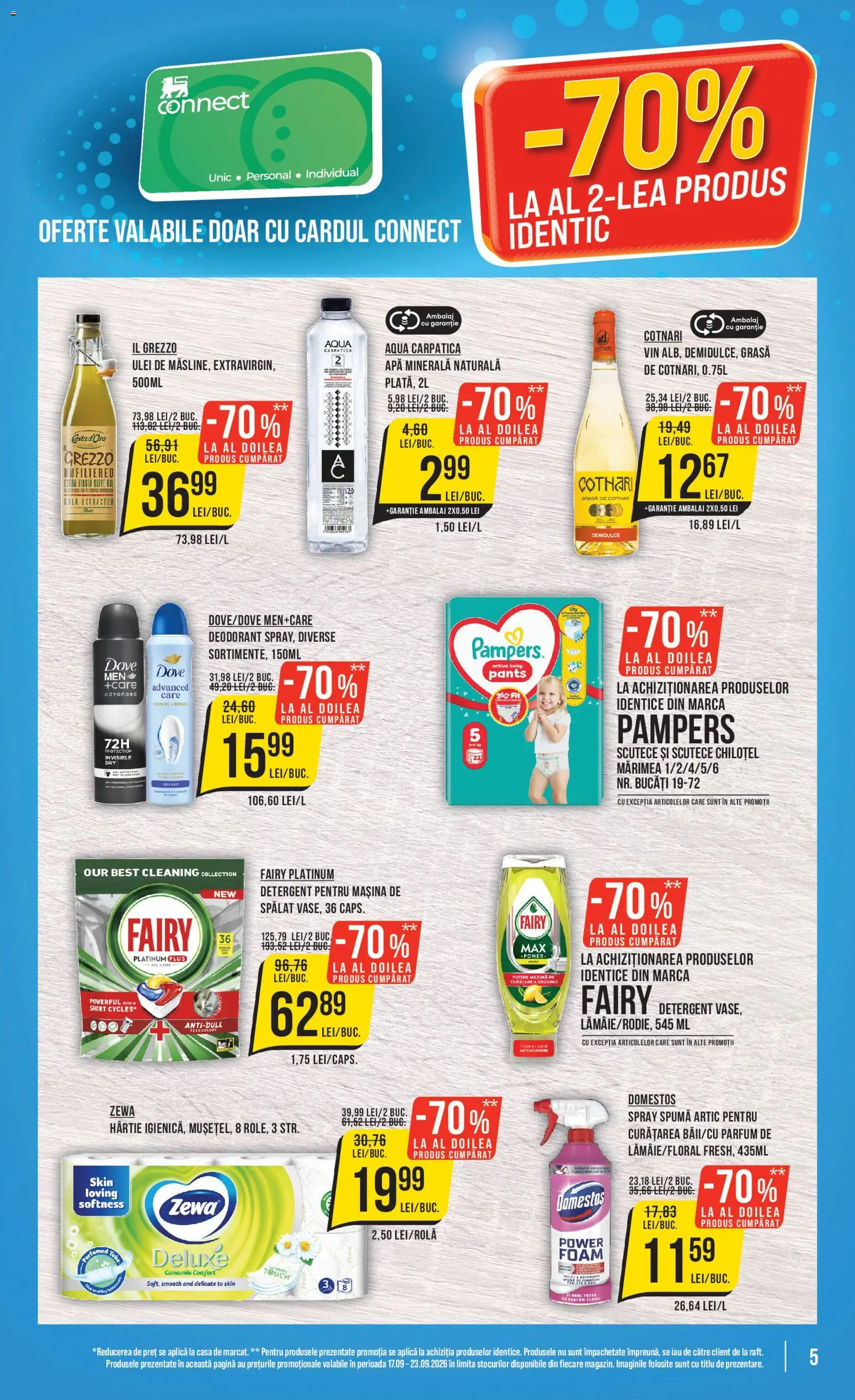 Catalog Mega Image 17 - 22 Septembrie 2026 | Pagina 5 | Produse: Pampers, Aqua Carpatica, Vin, Deluxe