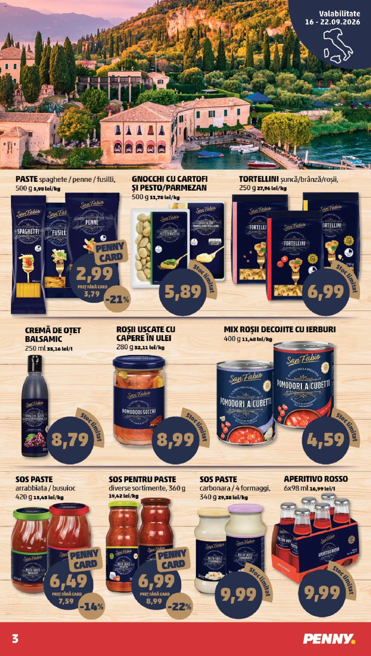 Catalog PENNY Market 16 - 21 Septembrie 2026 | Pagina 3 | Produse: Cremă, Ulei, Roșii, Sos