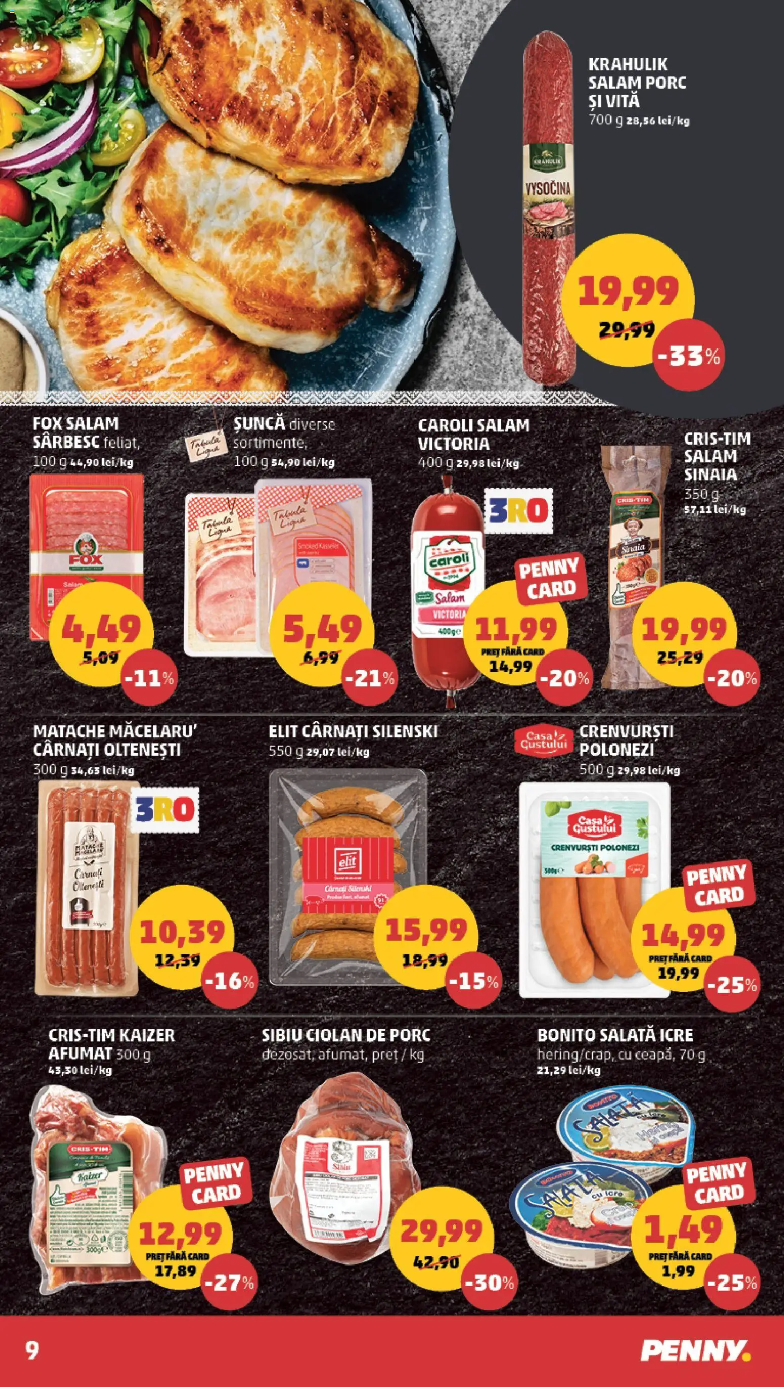 Catalog PENNY Market 16 - 21 Septembrie 2026 | Pagina 9 | Produse: Crenvursti polonezi, Salam, Bonito, Cârnați