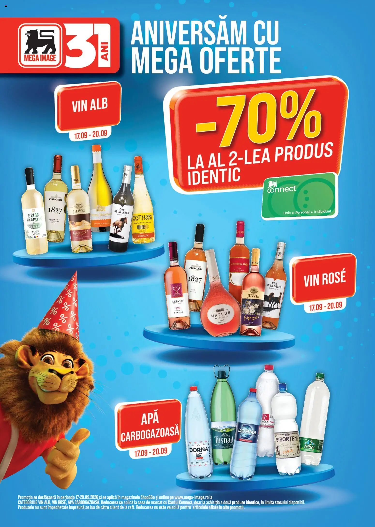 Catalog Mega Image 17 - 22 Septembrie 2026 | Pagina 1 | Produse: Vin alb, Vin, Aqua, Apă
