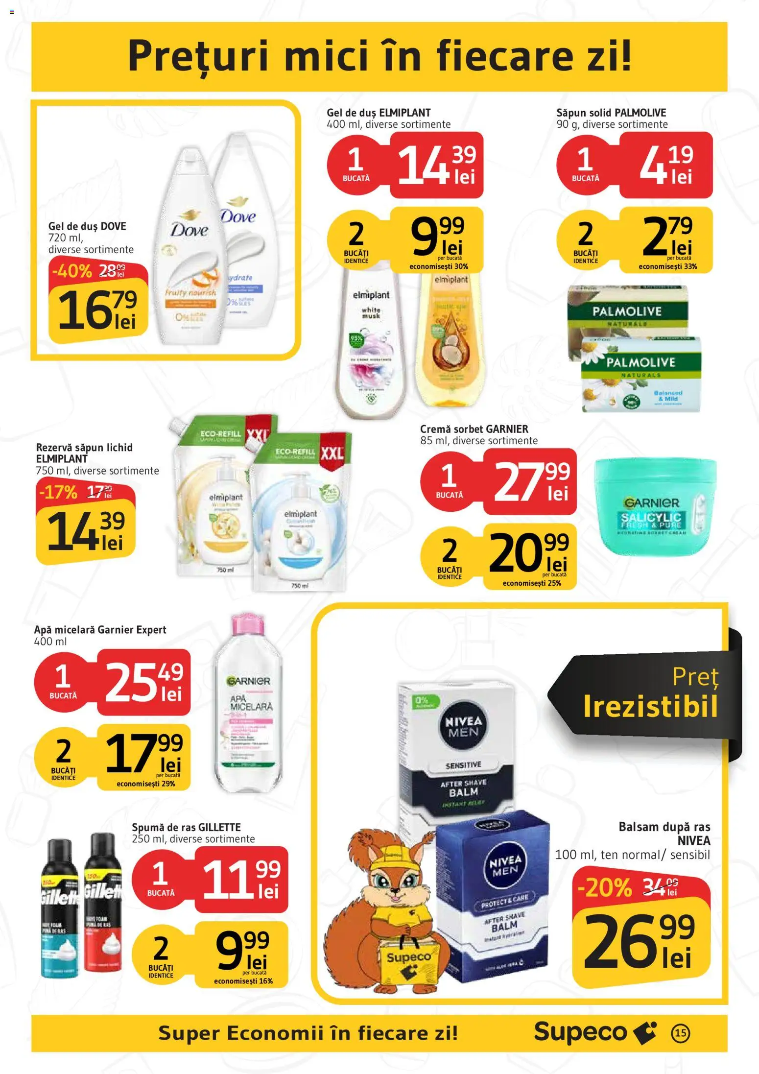 Catalog Supeco 17 - 29 Septembrie 2026 | Pagina 15 | Produse: Mici, Cremă, Gel de duș, Rezervă săpun