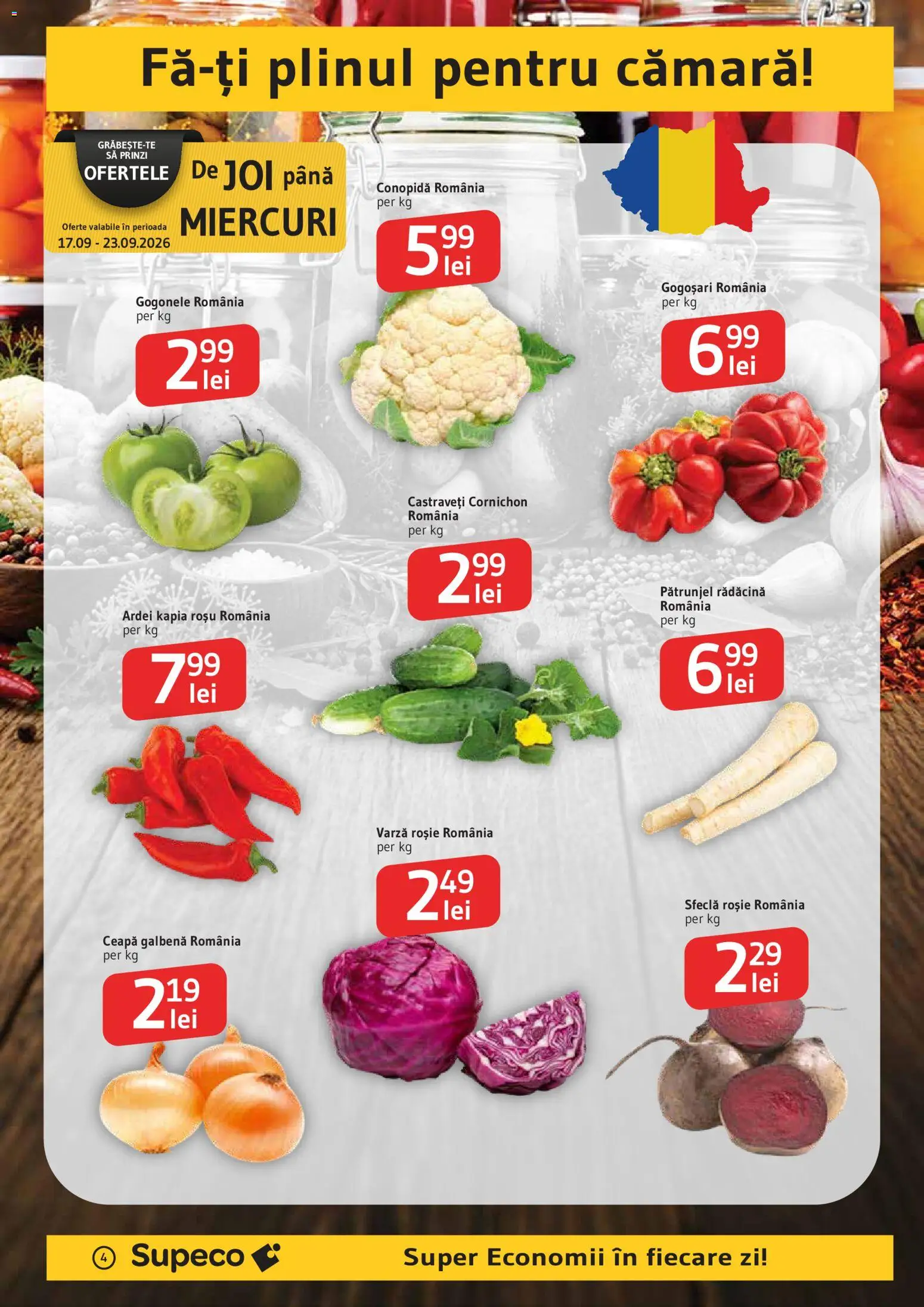 Catalog Supeco 17 - 29 Septembrie 2026 | Pagina 4 | Produse: Varză, Conopidă, Ceapă galbenă, Castraveți