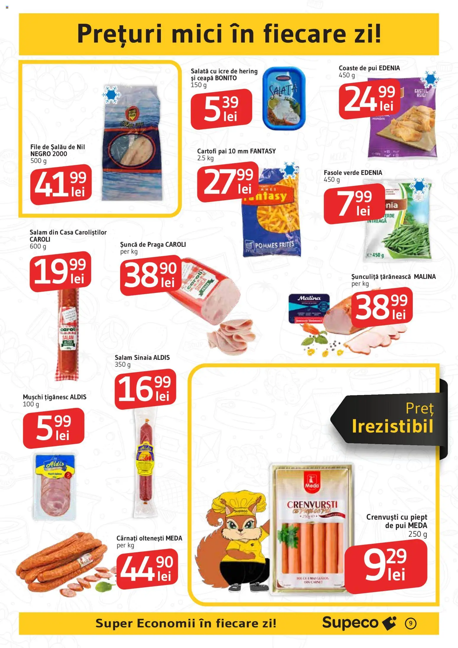 Catalog Supeco 17 - 29 Septembrie 2026 | Pagina 9 | Produse: Muschi tiganesc, Crenvurști, Fasole verde, Cartofi