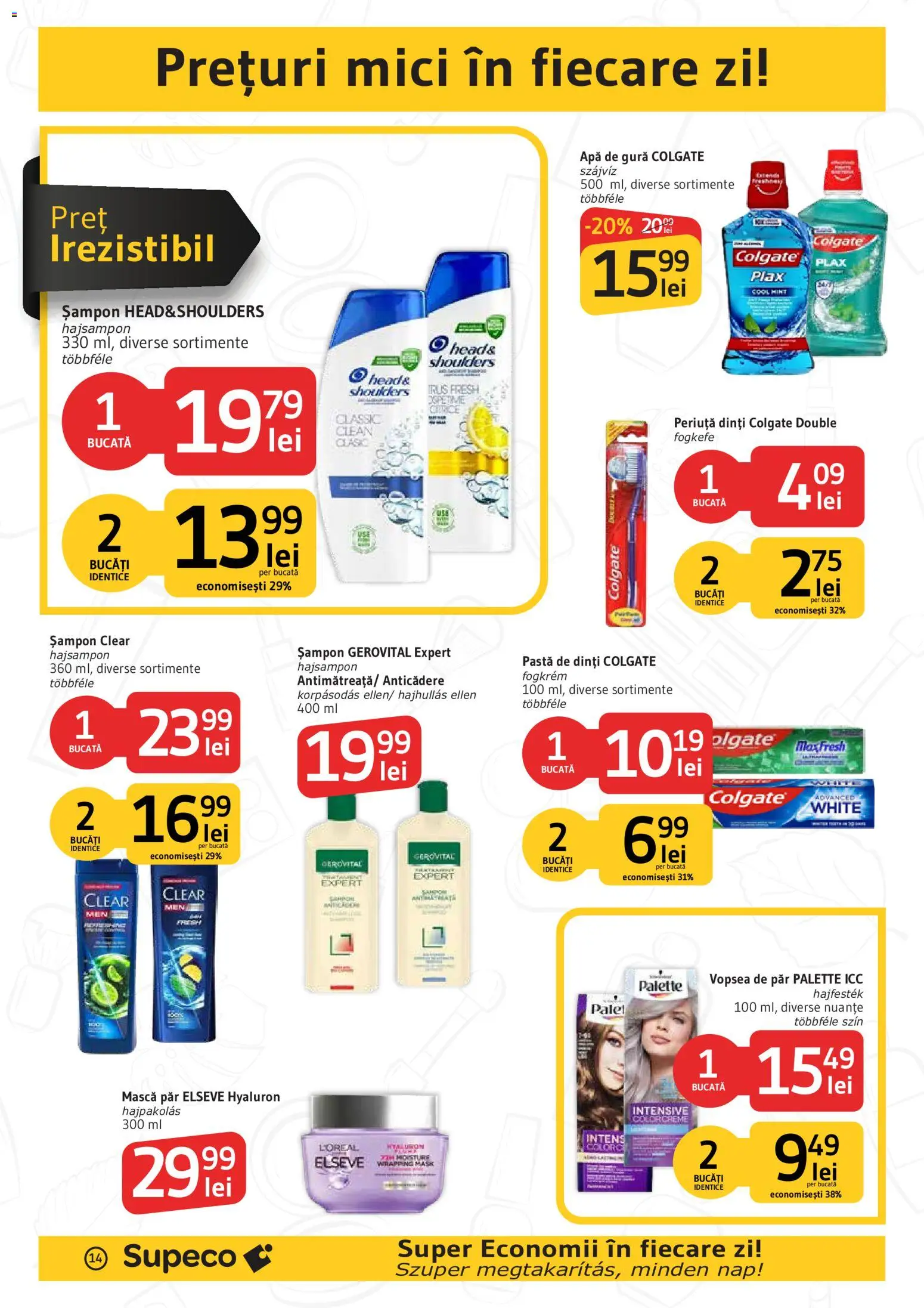 Catalog Supeco 17 - 29 Septembrie 2026 | Pagina 14 | Produse: Mici, Șampon, Clear, Pastă de dinți