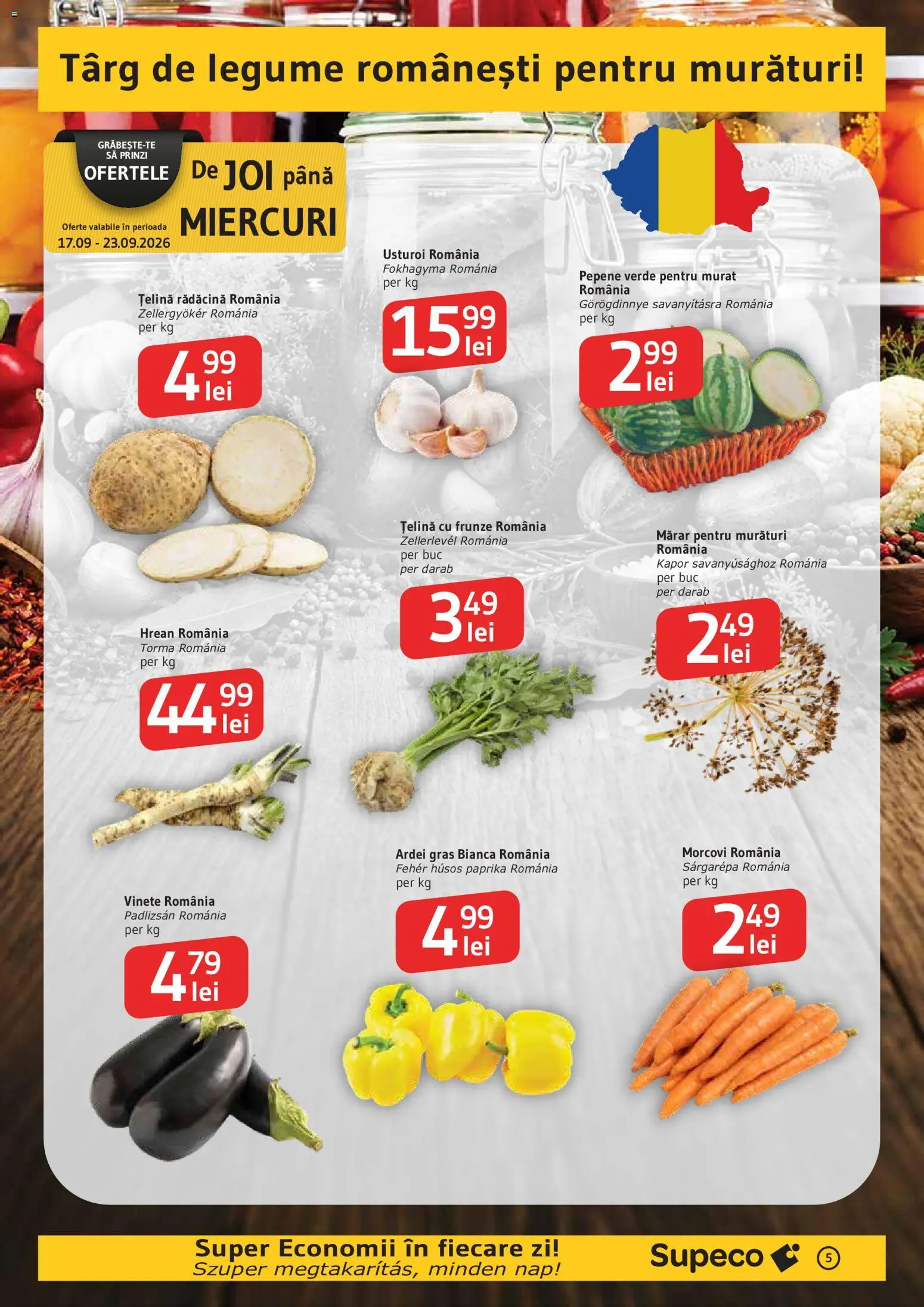 Catalog Supeco 17 - 29 Septembrie 2026 | Pagina 5 | Produse: Țelină, Ardei, Legume, Usturoi
