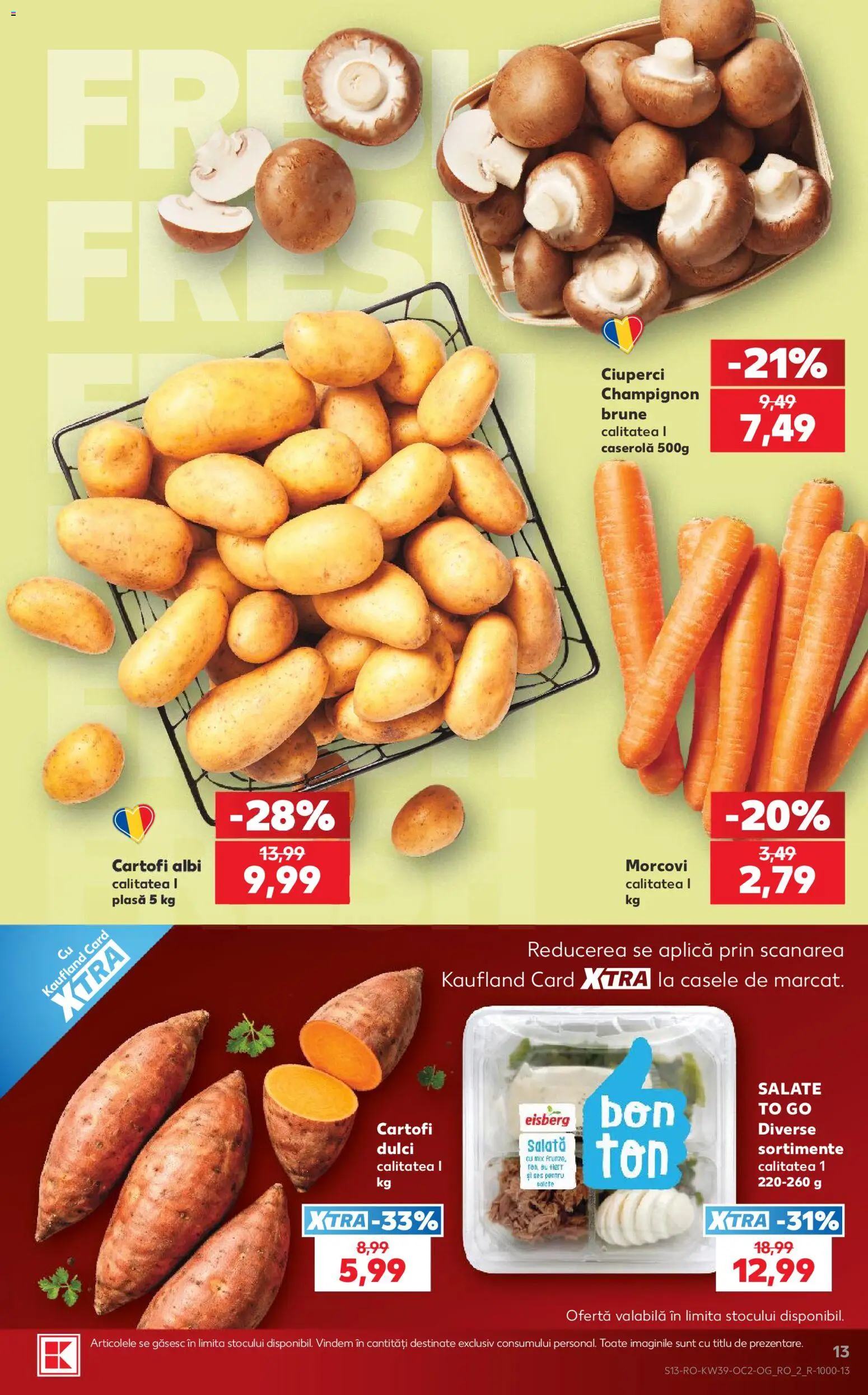 Catalog Kaufland 23 - 28 Septembrie 2026 | Pagina 13 | Produse: Caserola, Ciuperci, Morcovi, Salată