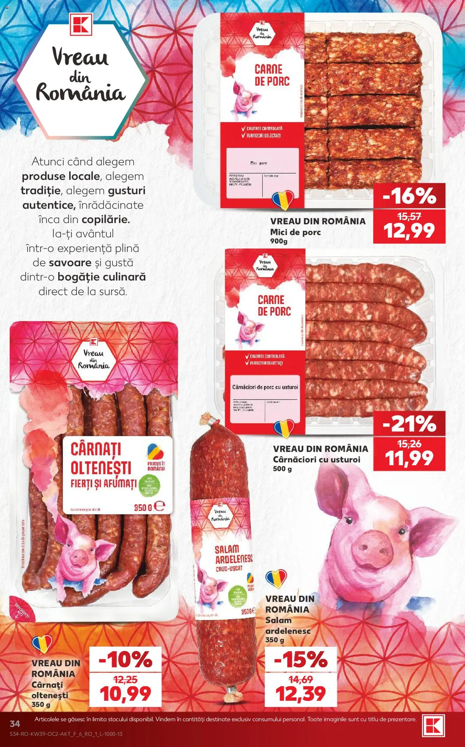Catalog Kaufland 23 - 28 Septembrie 2026 | Pagina 34 | Produse: Mici, Salam, Carne De Porc, Cârnați