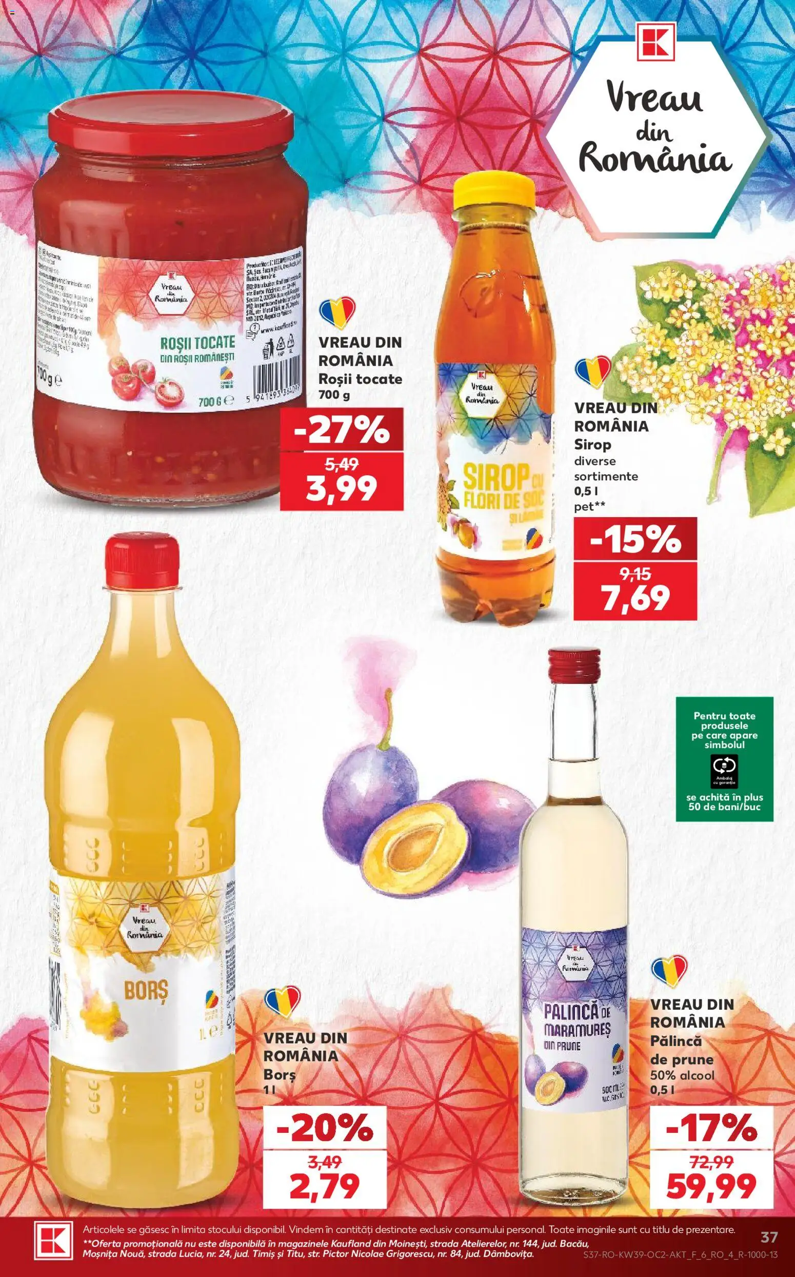 Catalog Kaufland 23 - 28 Septembrie 2026 | Pagina 37 | Produse: Roșii, Prune, Sirop, Plus