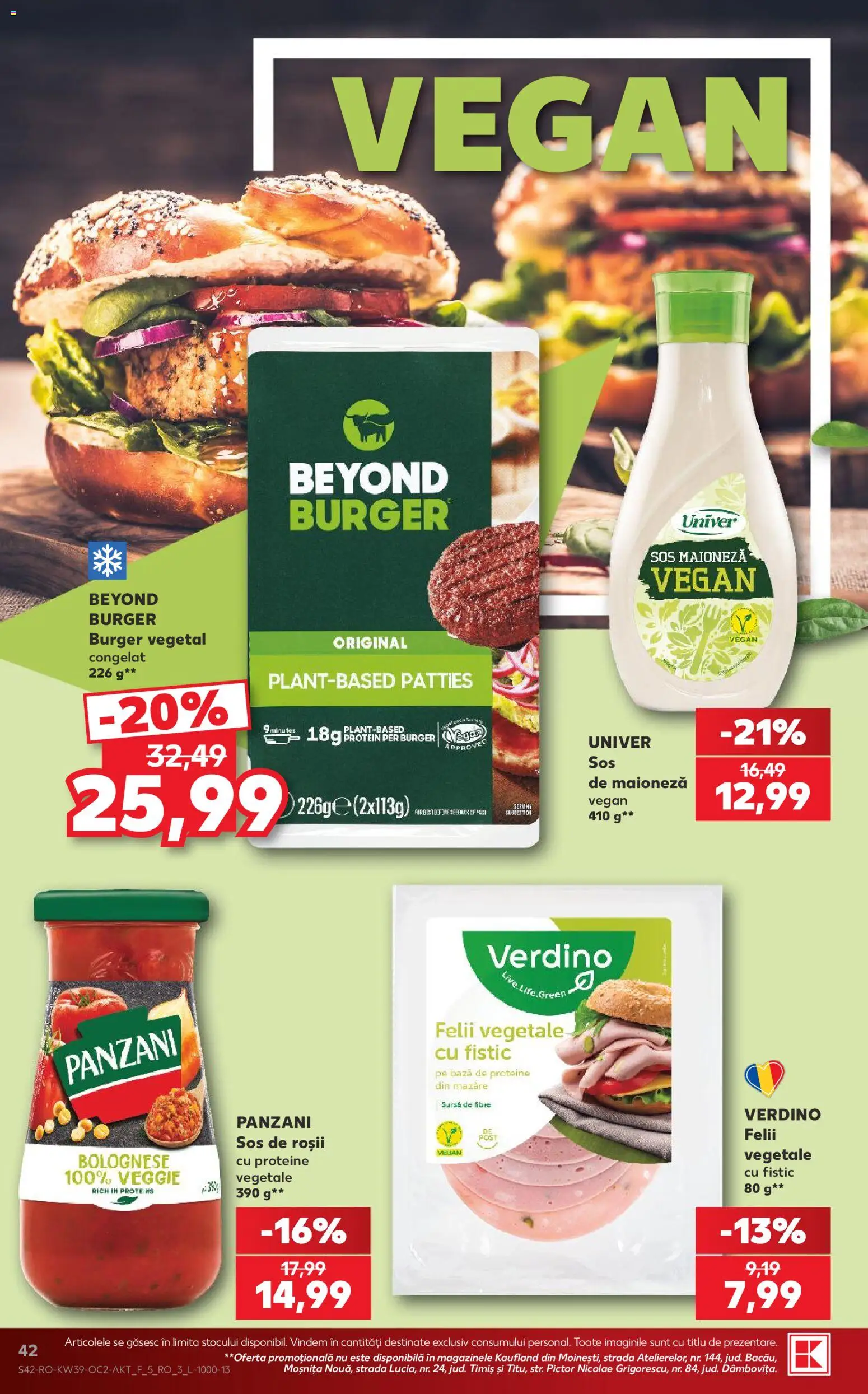 Catalog Kaufland 23 - 28 Septembrie 2026 | Pagina 42 | Produse: Proteine, Panzani, Sos de roșii, Burger