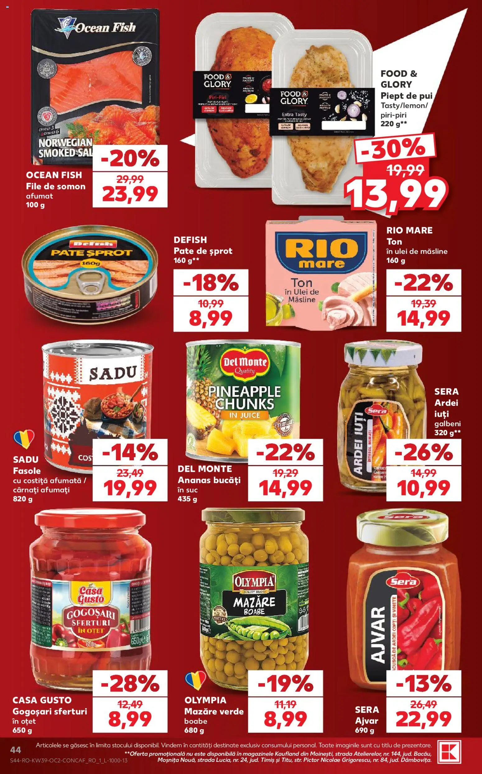 Catalog Kaufland 23 - 28 Septembrie 2026 | Pagina 44 | Produse: Mazăre, Ardei, Ulei de masline, Somon