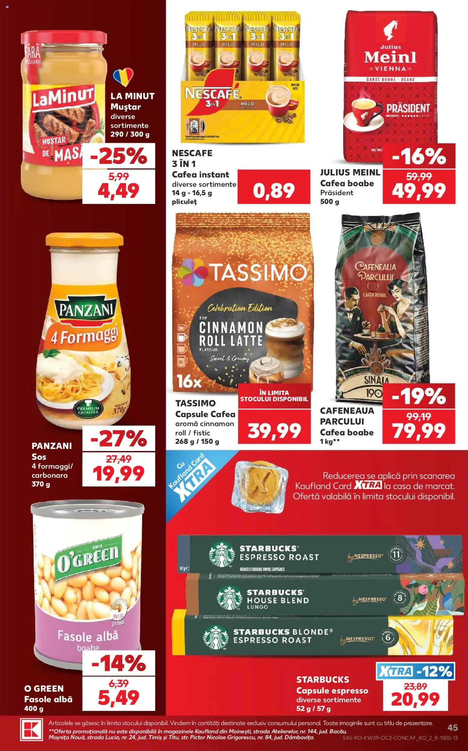 Catalog Kaufland 23 - 28 Septembrie 2026 | Pagina 45 | Produse: Aplică, Panzani, Cafea, Fistic