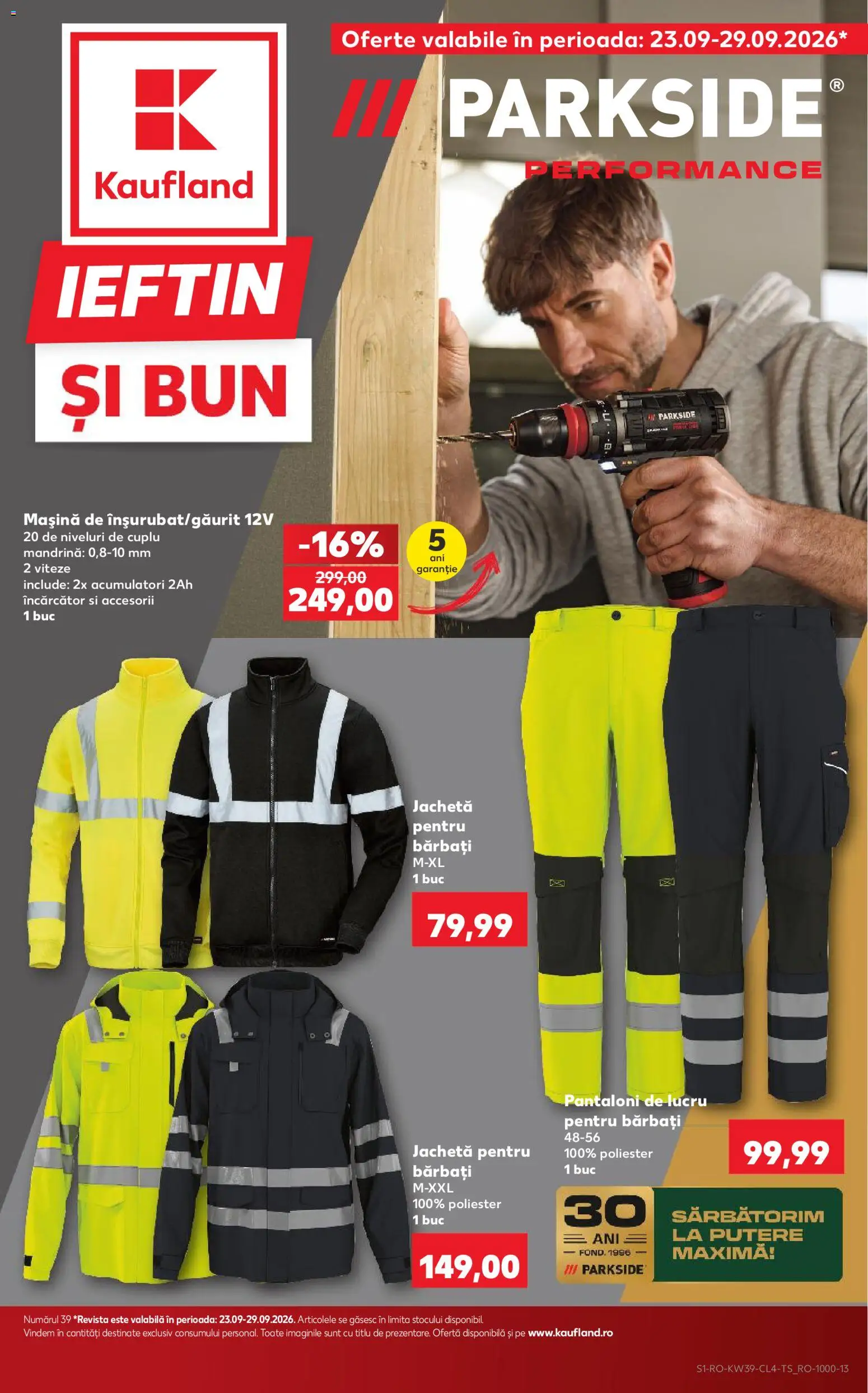 Catalog Kaufland 23 - 28 Septembrie 2026 | Pagina 1 | Produse: Încărcător, Jachetă, Parkside, Pantaloni