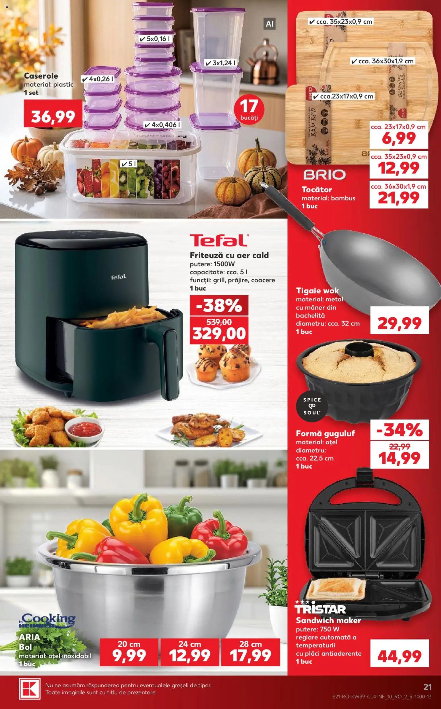 Catalog Kaufland 23 - 28 Septembrie 2026 | Pagina 21 | Produse: Friteuza cu aer cald, Tigaie, Sandwich Maker, Tocător