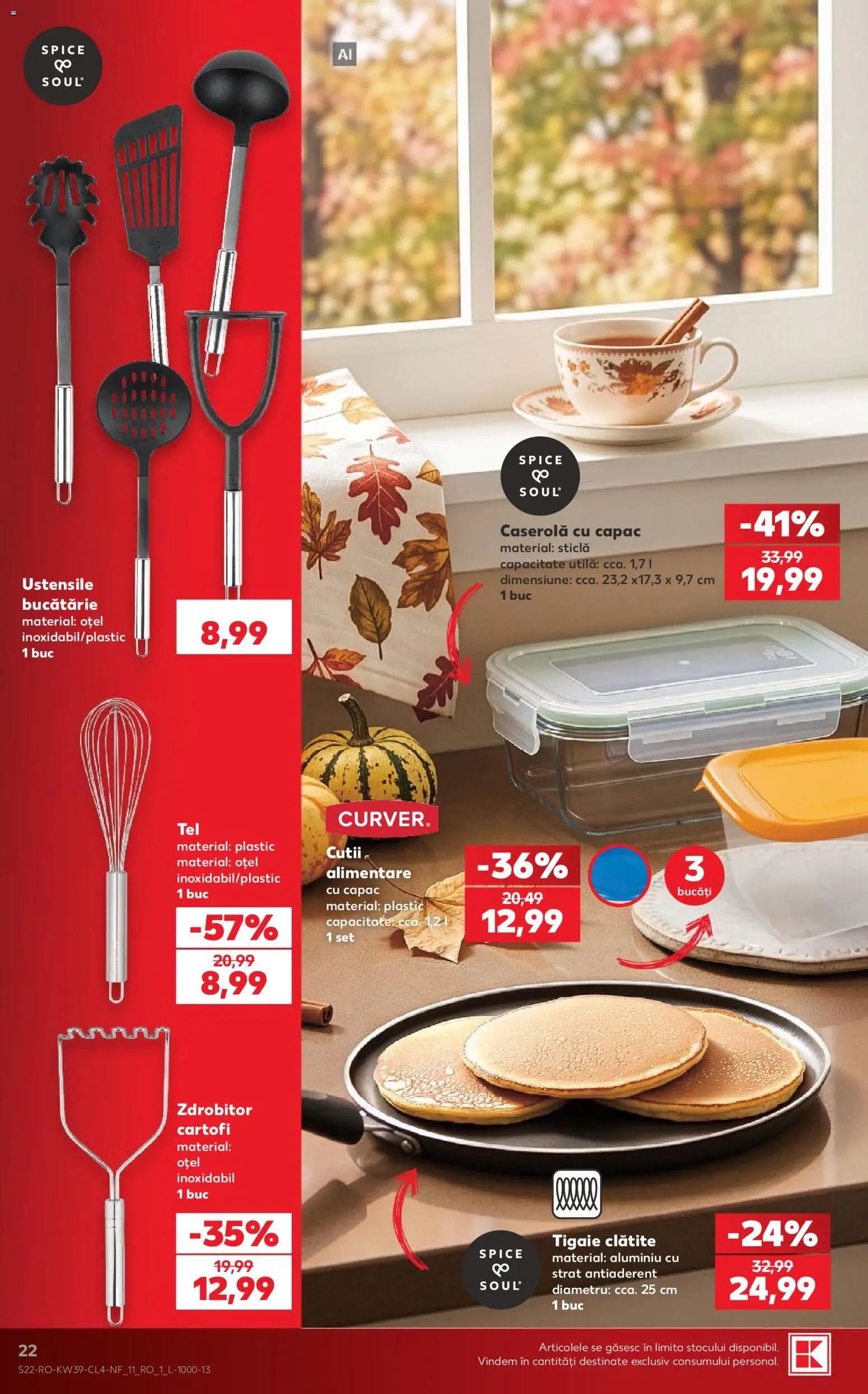 Catalog Kaufland 23 - 28 Septembrie 2026 | Pagina 22 | Produse: Tigaie, Caserola, Clătite, Cartofi