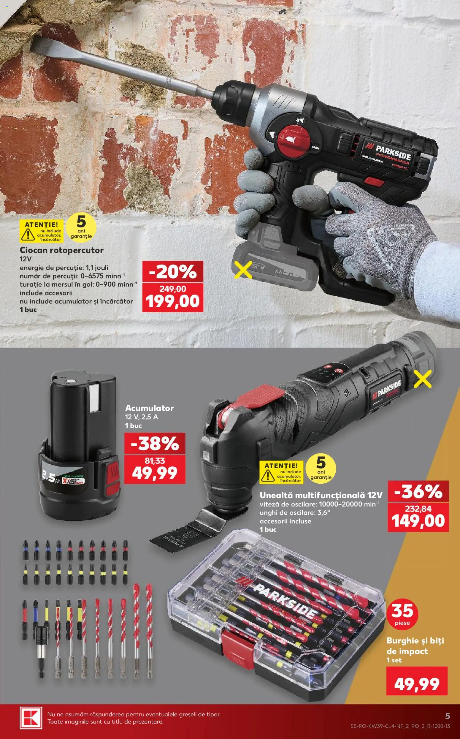 Catalog Kaufland 23 - 28 Septembrie 2026 | Pagina 5 | Produse: Încărcător, Ciocan rotopercutor, Parkside, Impact