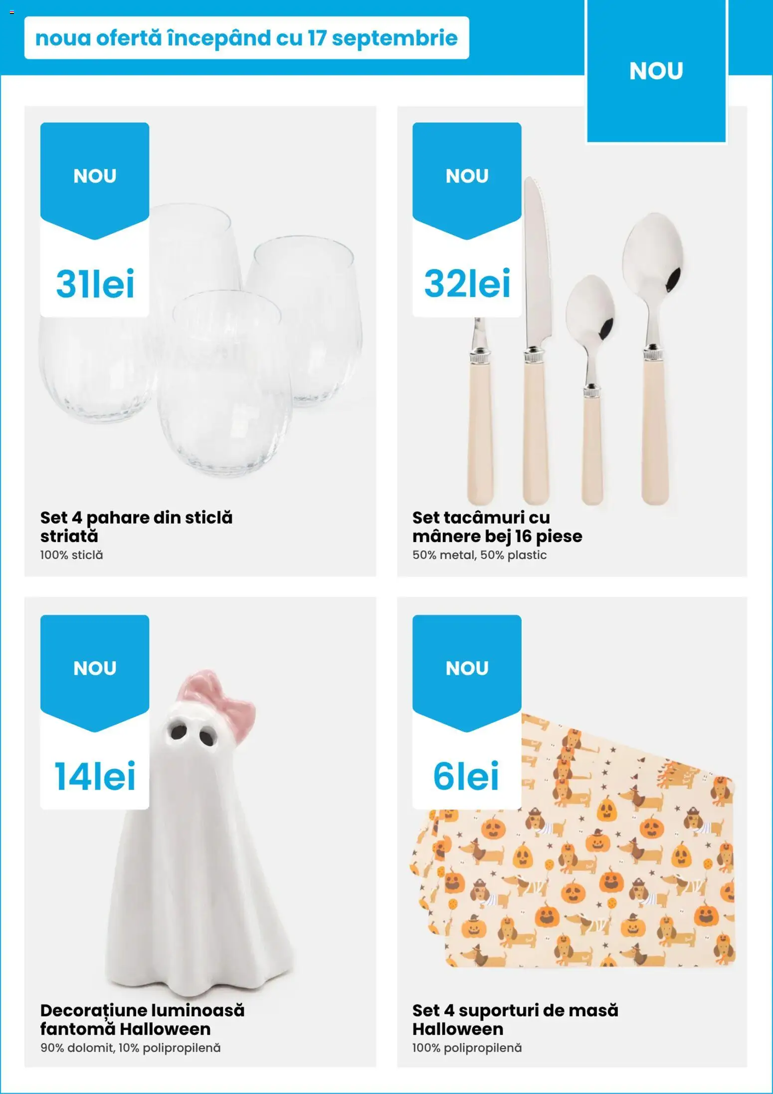 Catalog Pepco 17 - 22 Septembrie 2026 | Pagina 5 | Produse: Mânere, Pahare, Set tacâmuri, Masă