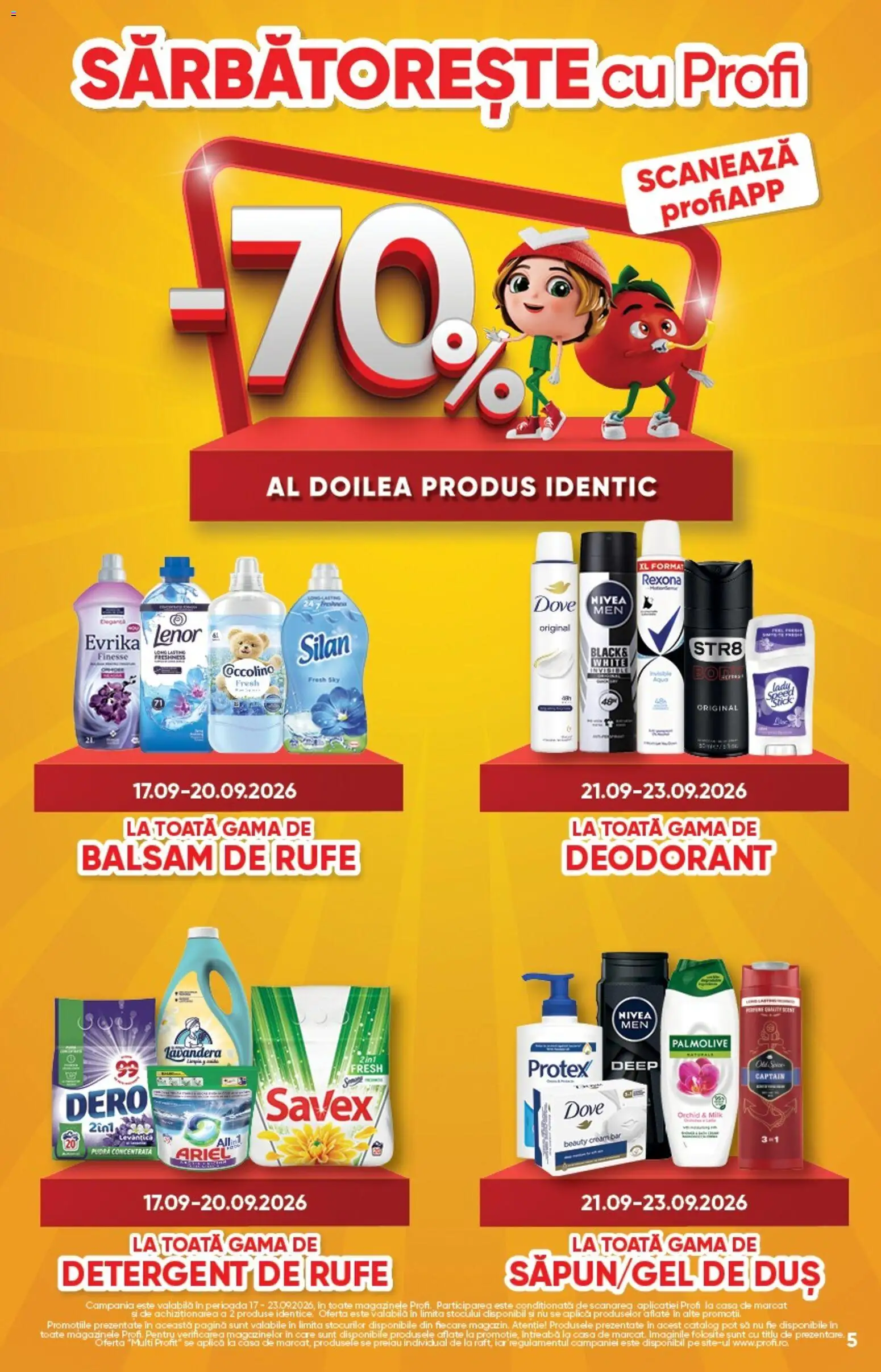 Catalog Profi 17 - 22 Septembrie 2026 | Pagina 5 | Produse: Silan, Rexona, Clean, Duș