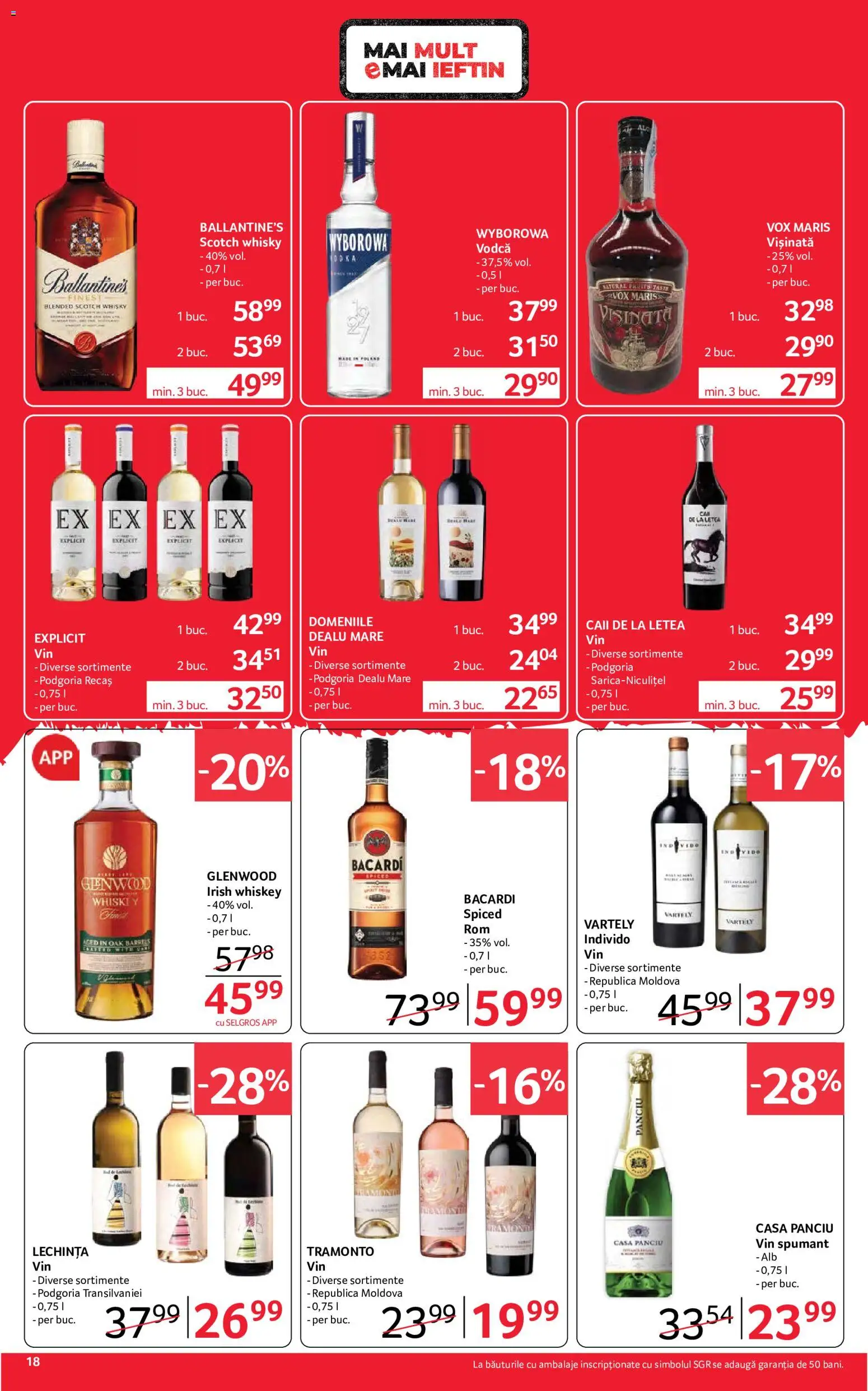 Catalog Selgros 18 - 30 Septembrie 2026 | Pagina 18 | Produse: Scotch Whisky, Vin spumant, Vin, Whiskey