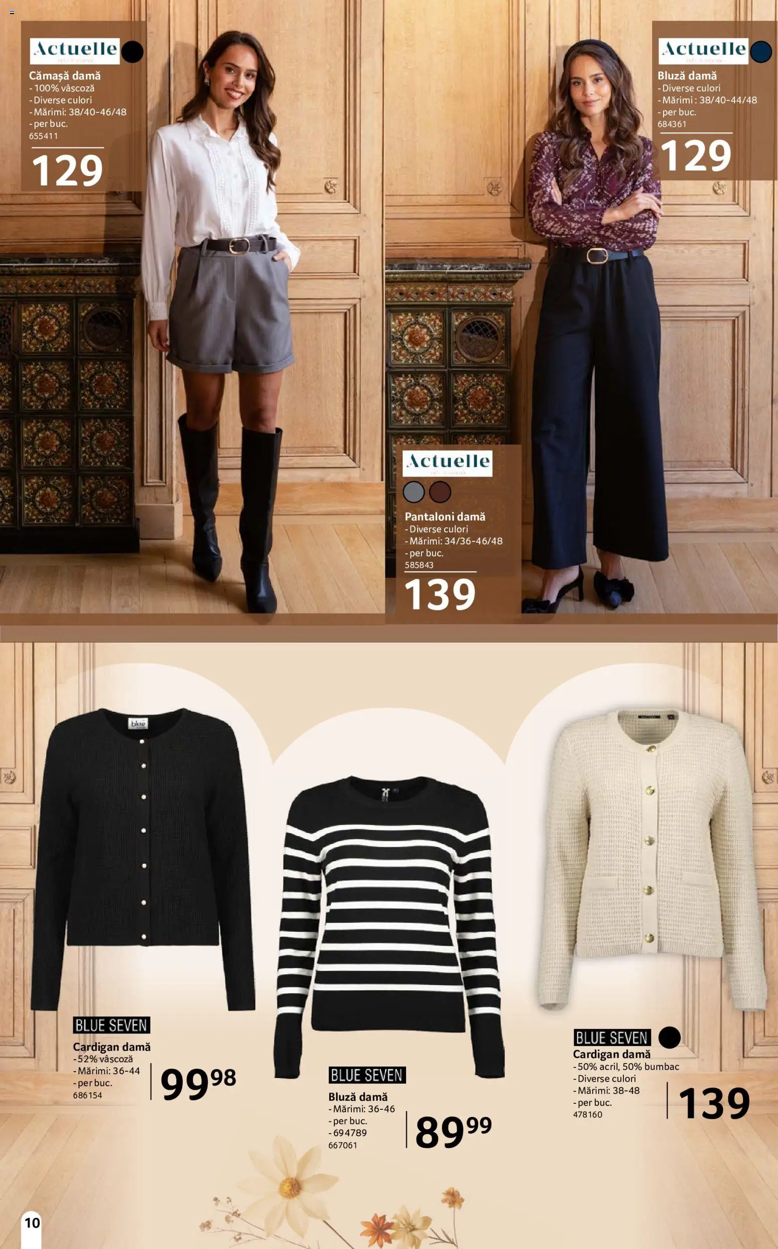 Catalog Selgros 18 Septembrie - 14 Octombrie 2026 | Pagina 10 | Produse: Cardigan, Bluză, Pantaloni dama, Pantaloni