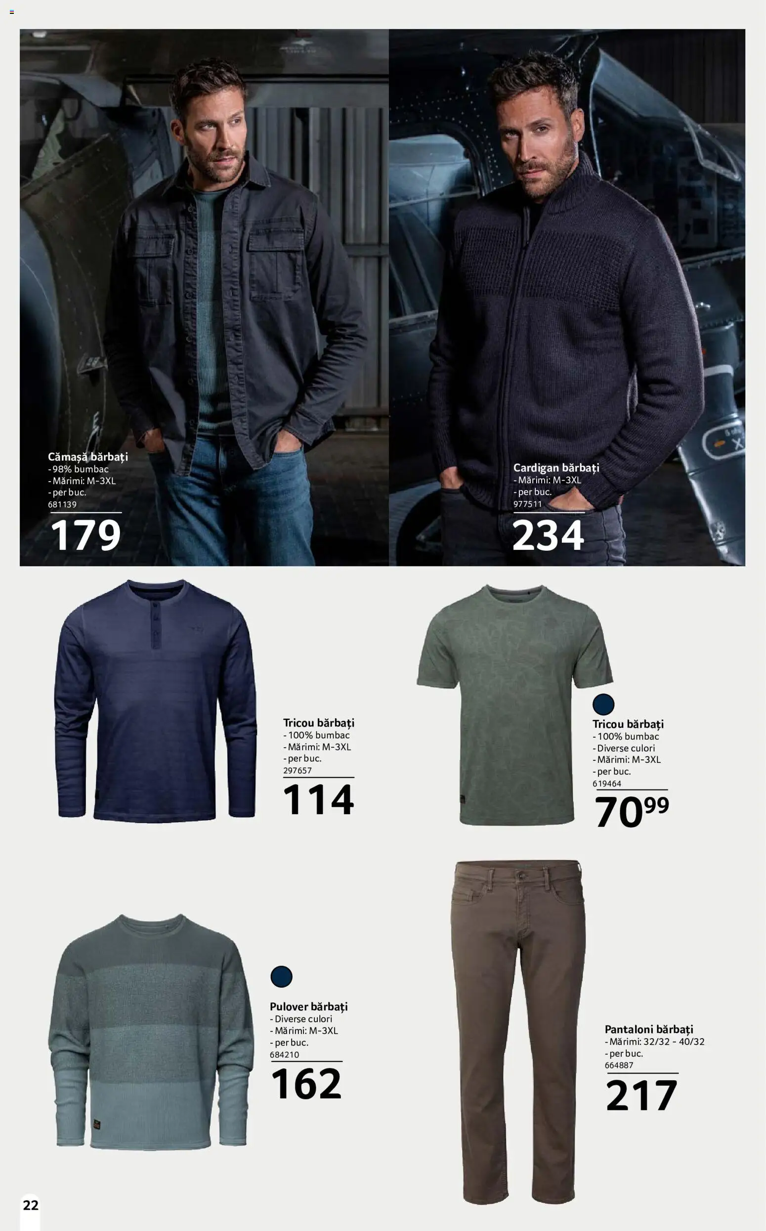 Catalog Selgros 18 Septembrie - 14 Octombrie 2026 | Pagina 22 | Produse: Cardigan, Tricou, Pulover, Pantaloni