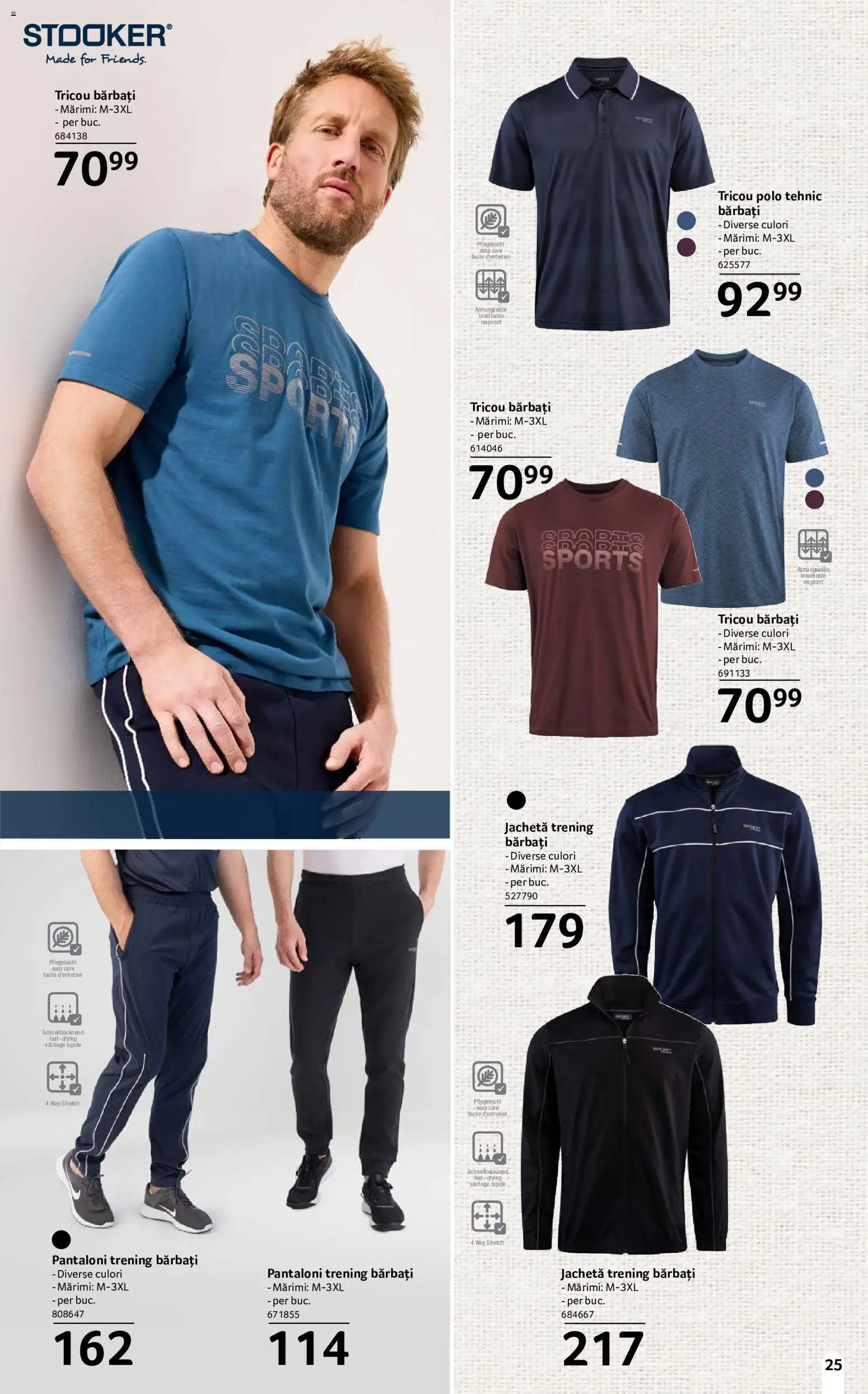 Catalog Selgros 18 Septembrie - 14 Octombrie 2026 | Pagina 25 | Produse: Jachetă, Trening, Trening Barbati, Pantaloni