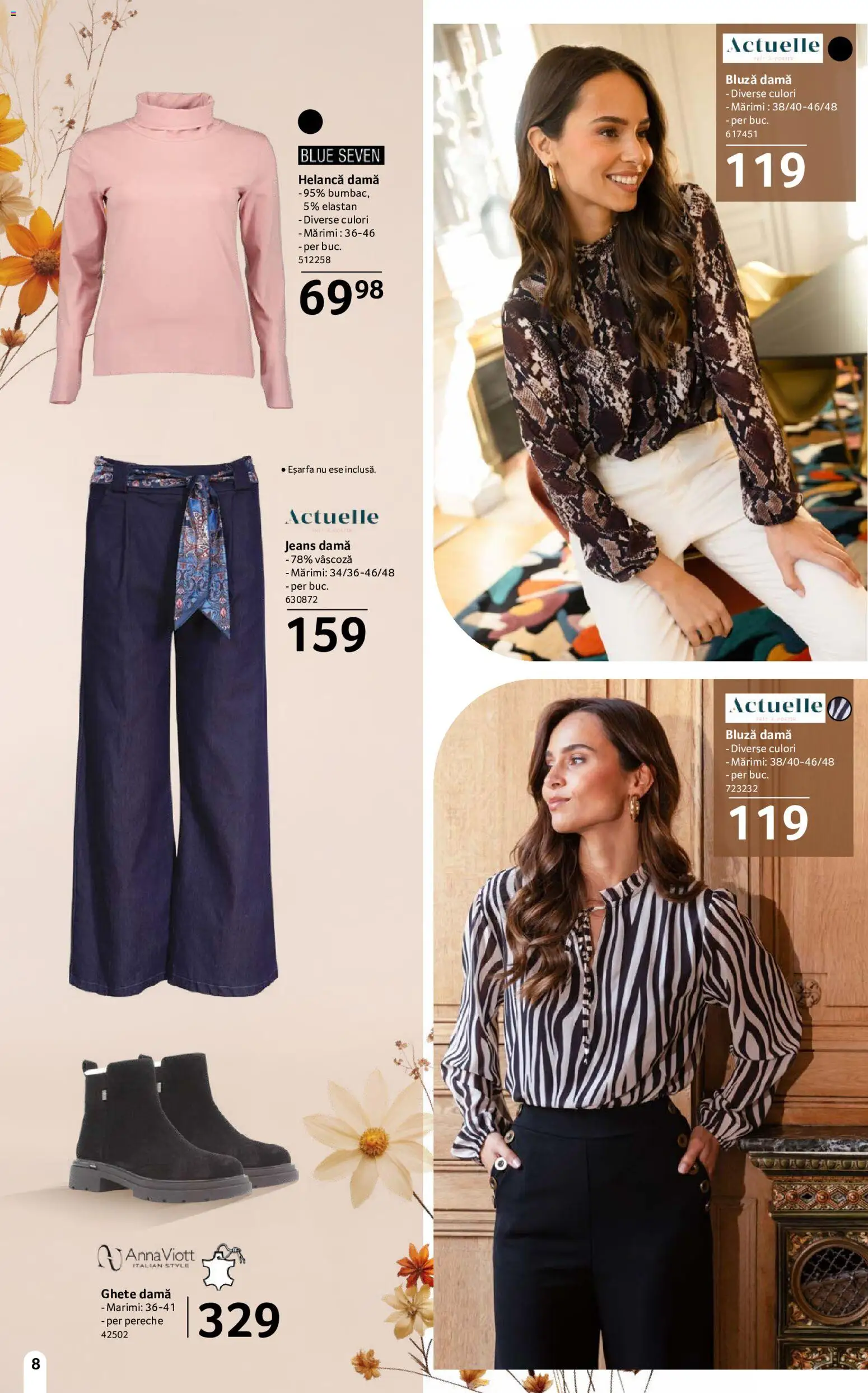 Catalog Selgros 18 Septembrie - 14 Octombrie 2026 | Pagina 8 | Produse: Style, Eșarfă, Bluză, Ghete