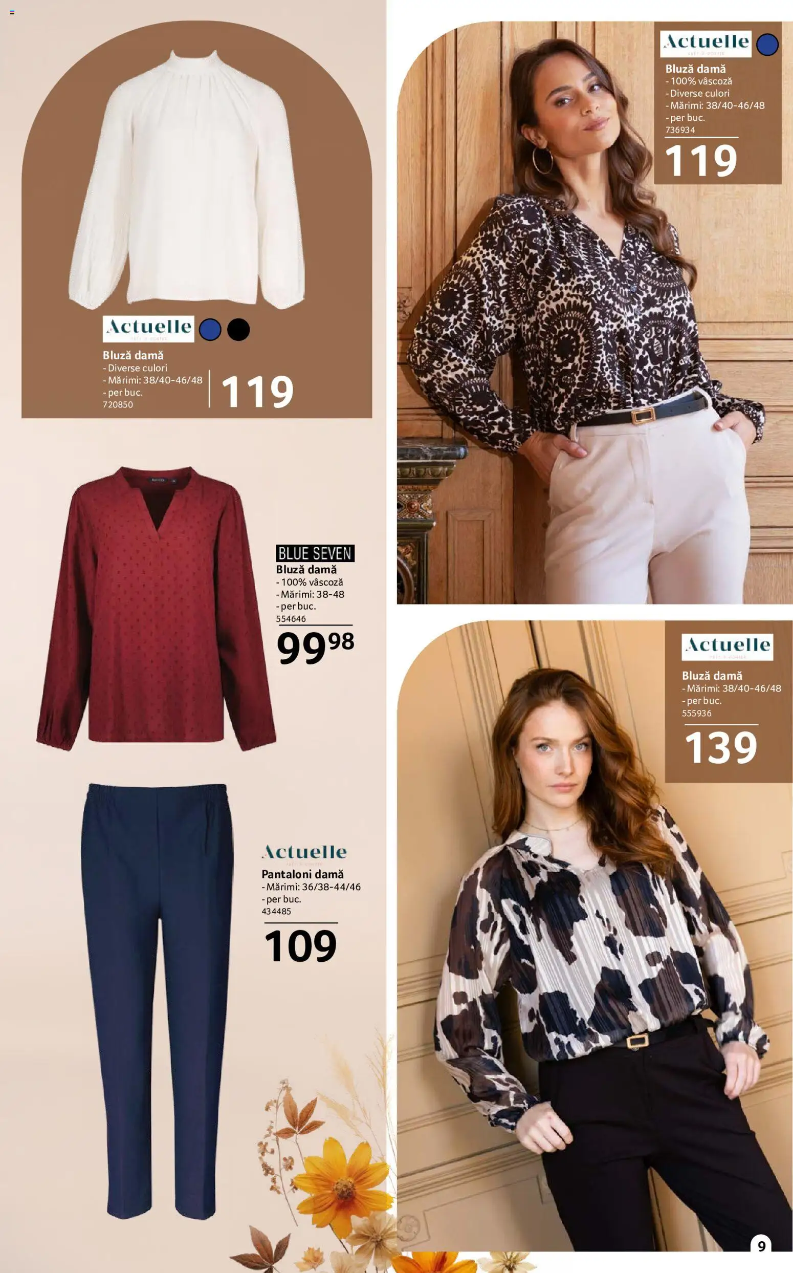 Catalog Selgros 18 Septembrie - 14 Octombrie 2026 | Pagina 9 | Produse: Bluză, Pantaloni dama, Pantaloni