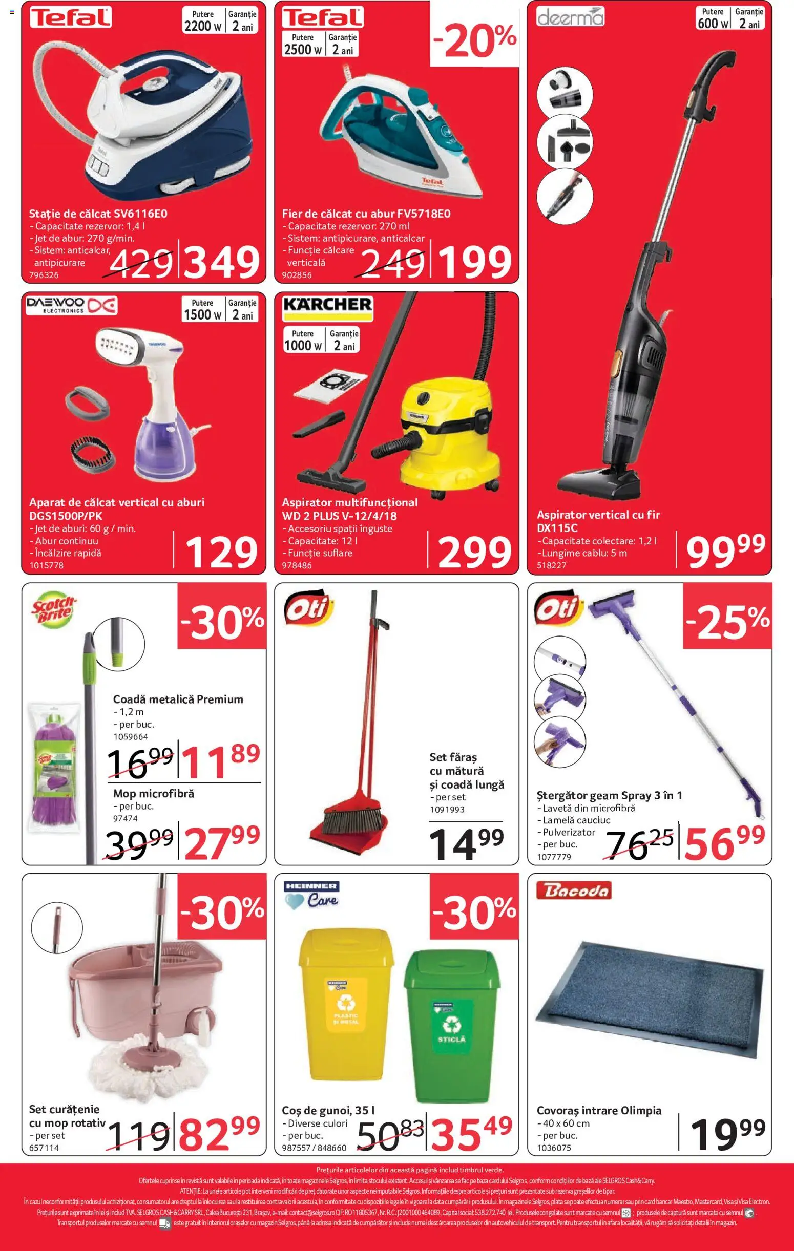 Catalog Selgros 18 - 30 Septembrie 2026 | Pagina 20 | Produse: Aparat de călcat, Premium, Fier de călcat, Mătură