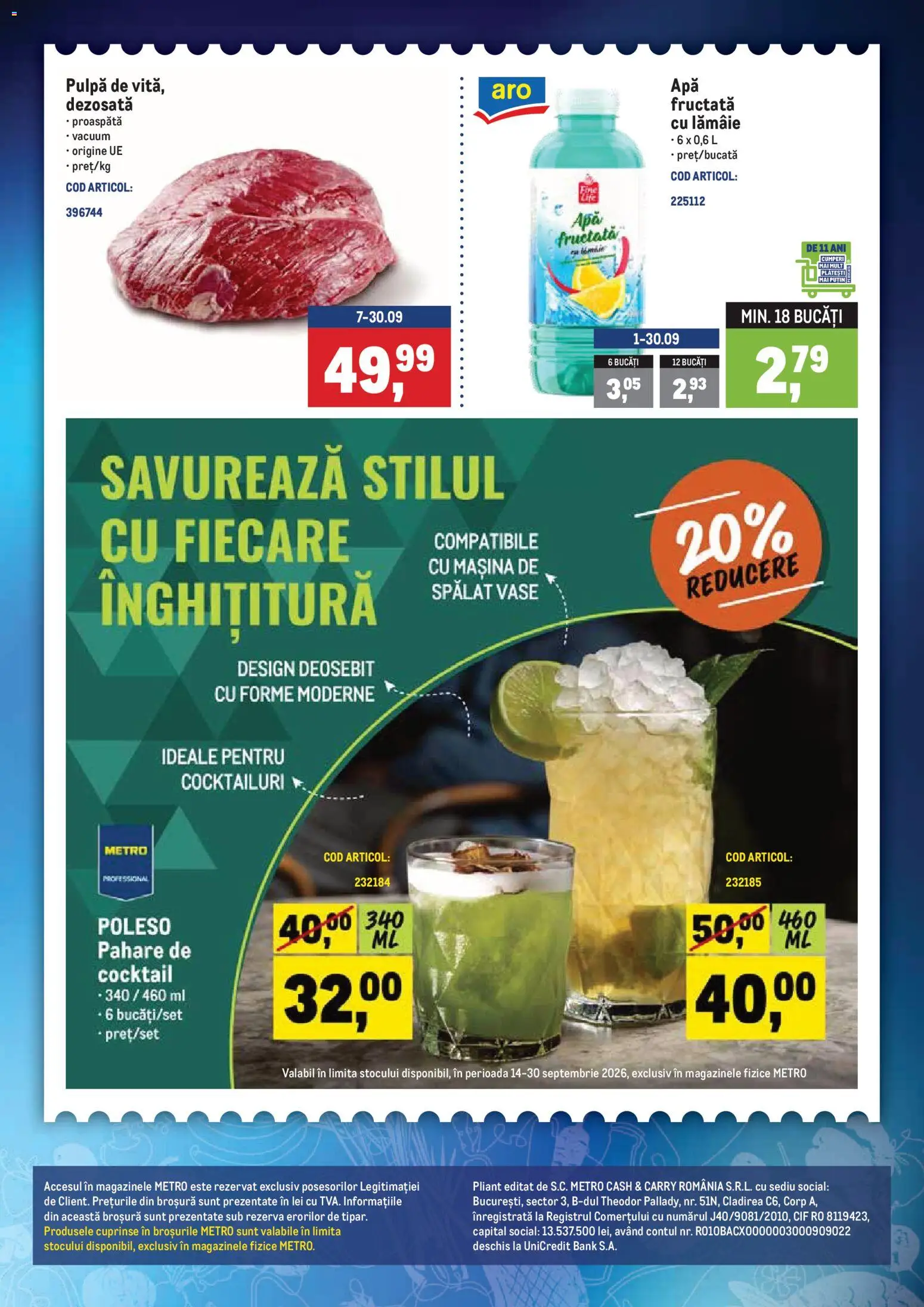 Catalog METRO 22 - 27 Septembrie 2026 | Pagina 3 | Produse: Cif, Mașină De Spălat Vase, Pahare, Cocktail