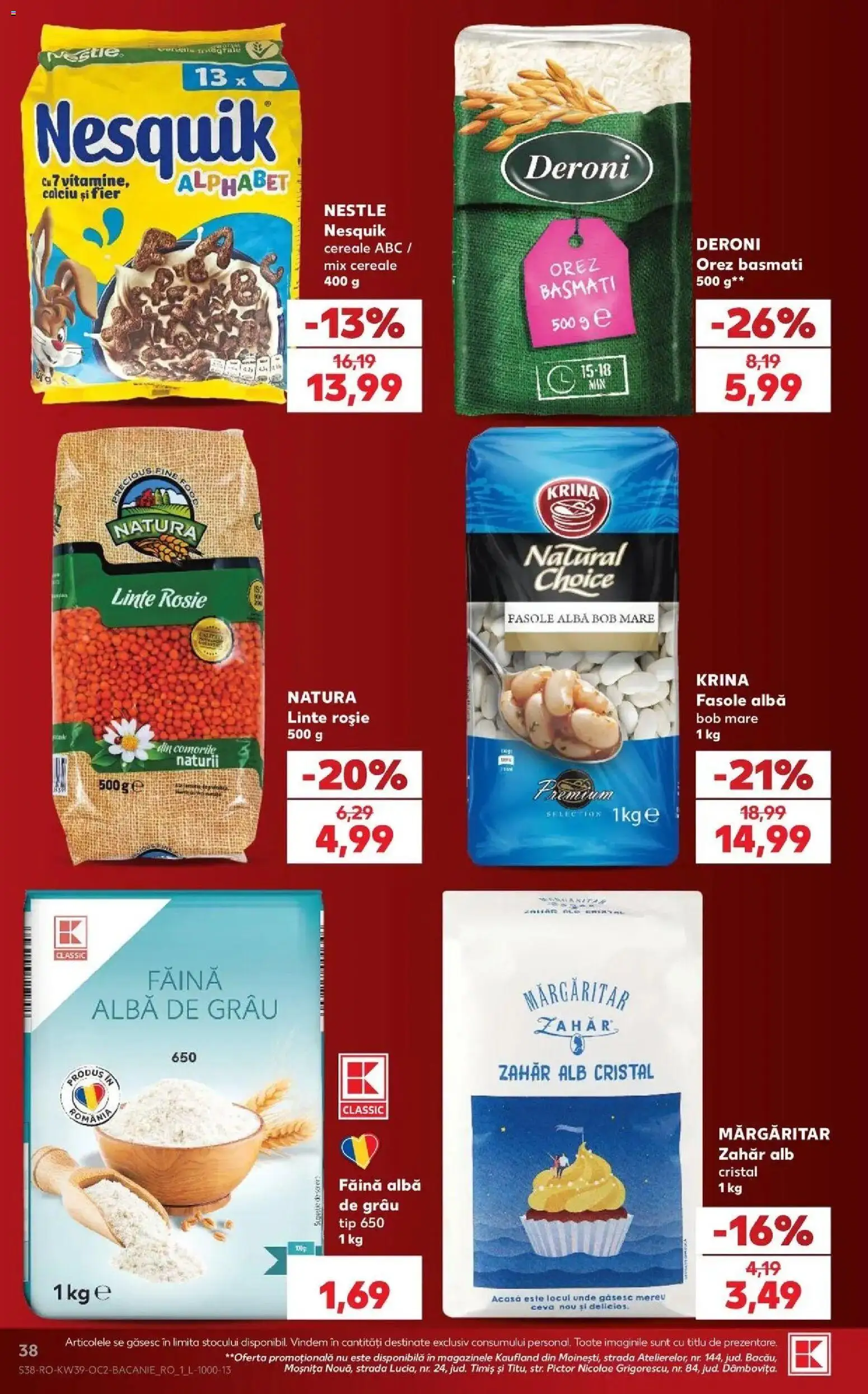 Catalog Kaufland 23 - 28 Septembrie 2026 | Pagina 38 | Produse: Fier, Linte roșie, Orez basmati, Cereale