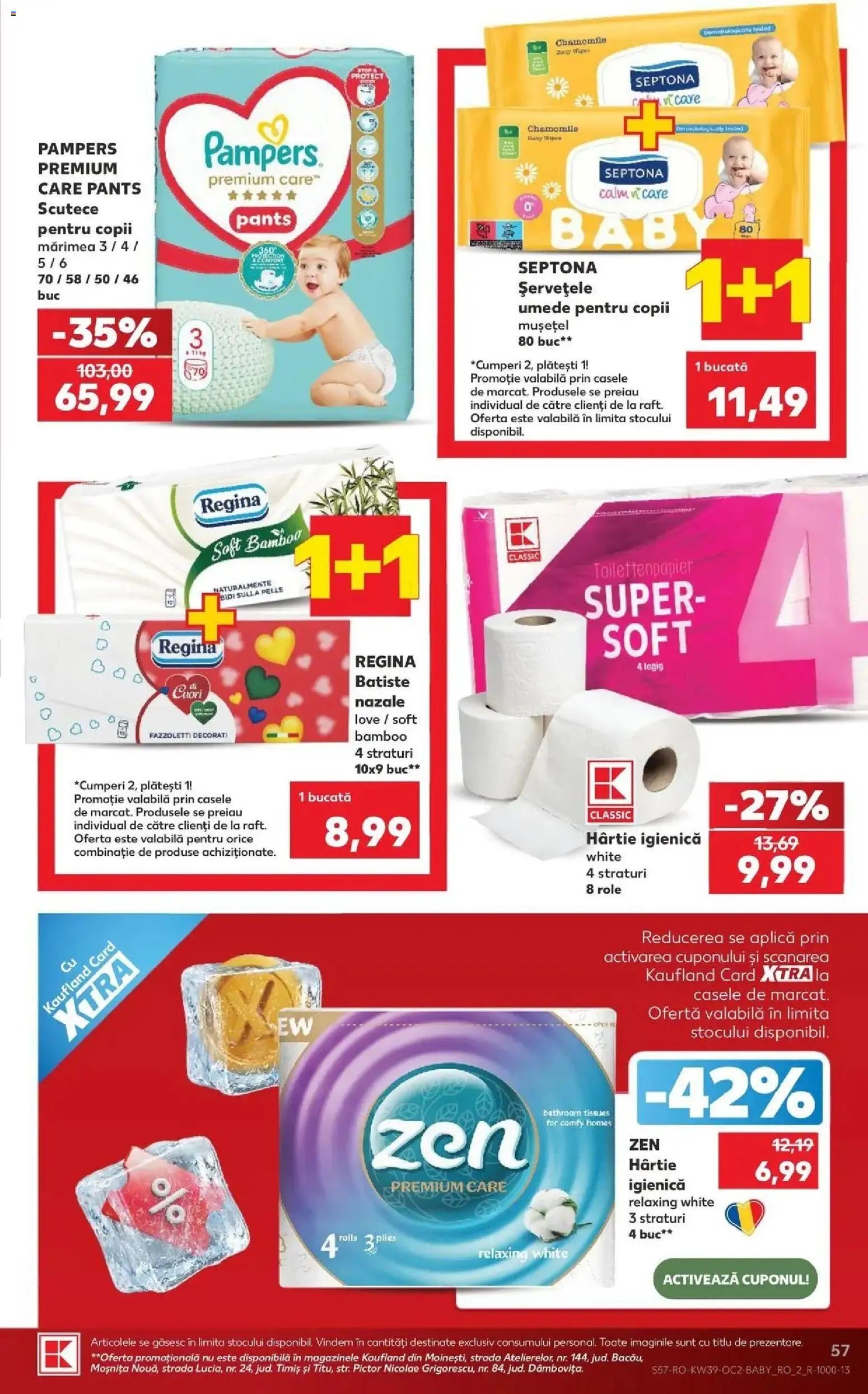 Catalog Kaufland 23 - 28 Septembrie 2026 | Pagina 57 | Produse: Pampers, Scutece pentru copii, Role, Bamboo