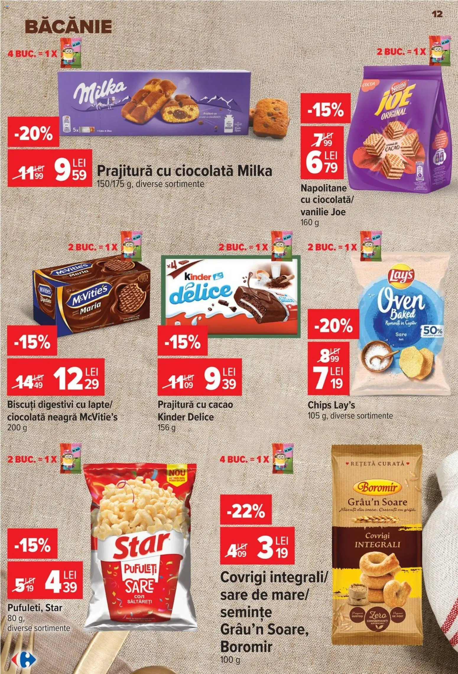 Catalog Carrefour 23 - 28 Septembrie 2026 | Pagina 12 | Produse: Prăjitură, Napolitane, Cacao, Sare