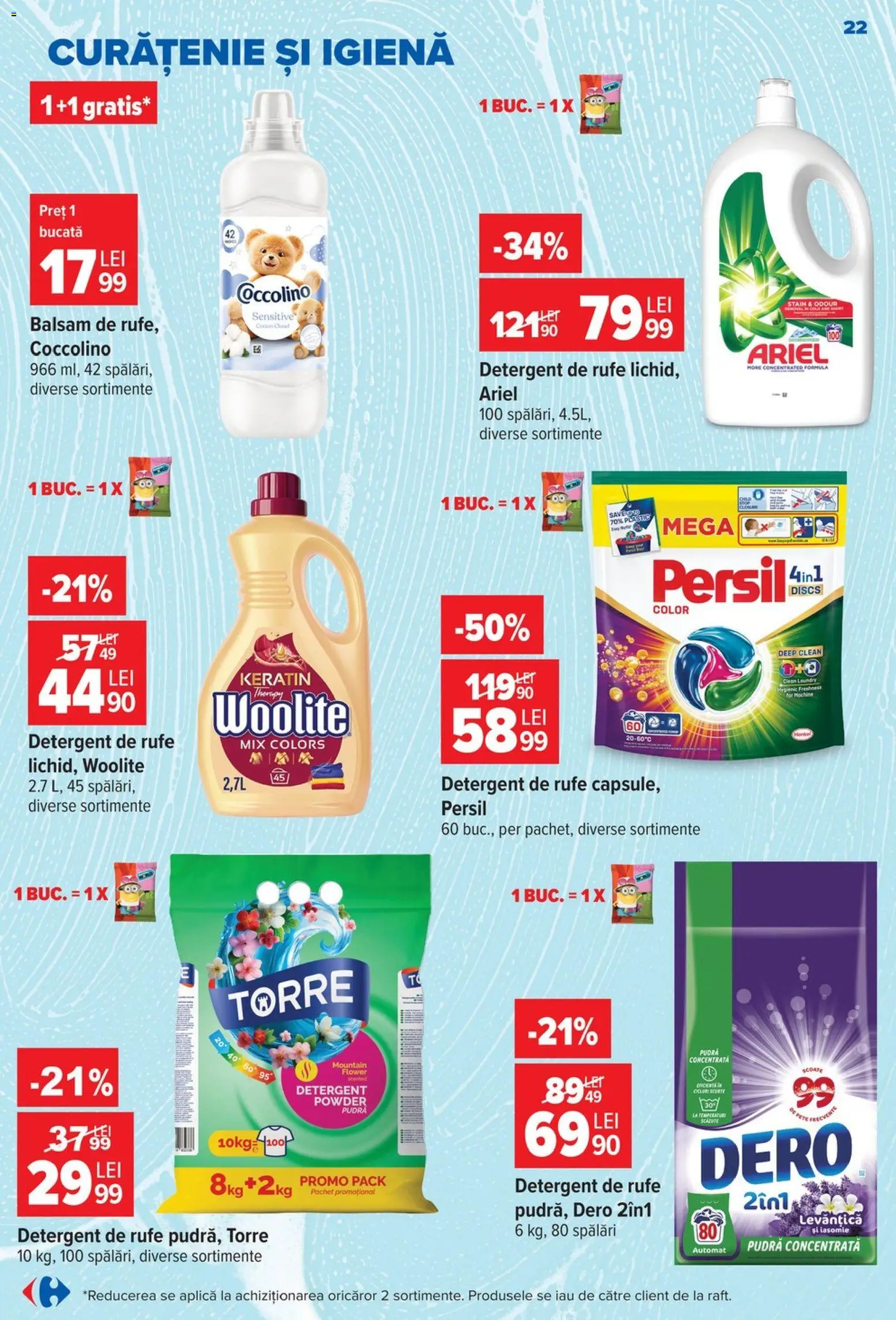 Catalog Carrefour 23 - 28 Septembrie 2026 | Pagina 22 | Produse: Clean, Pudră, Balsam, Detergent
