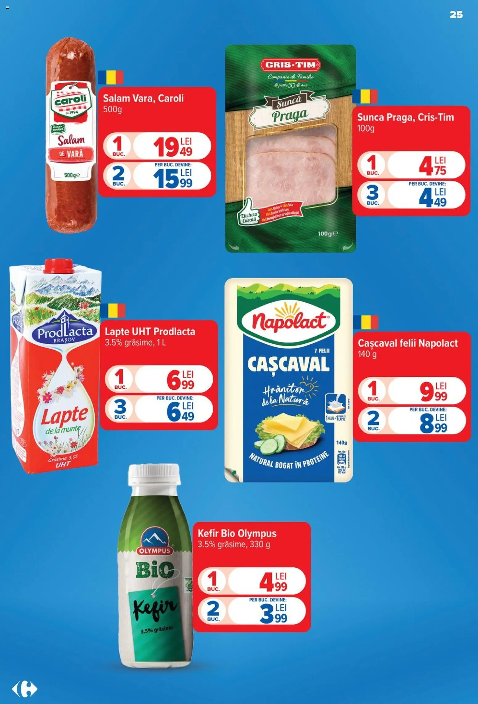 Catalog Carrefour 23 - 28 Septembrie 2026 | Pagina 25 | Produse: Bio, Lapte, Șuncă, Kefir