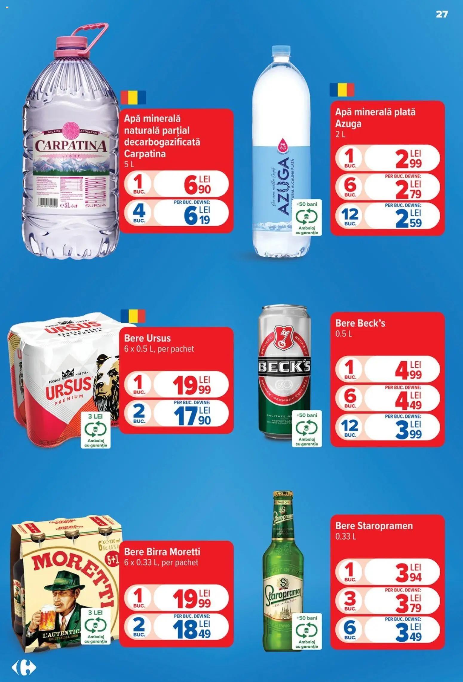 Catalog Carrefour 23 - 28 Septembrie 2026 | Pagina 27 | Produse: Premium, Ursus, Staropramen, Apă