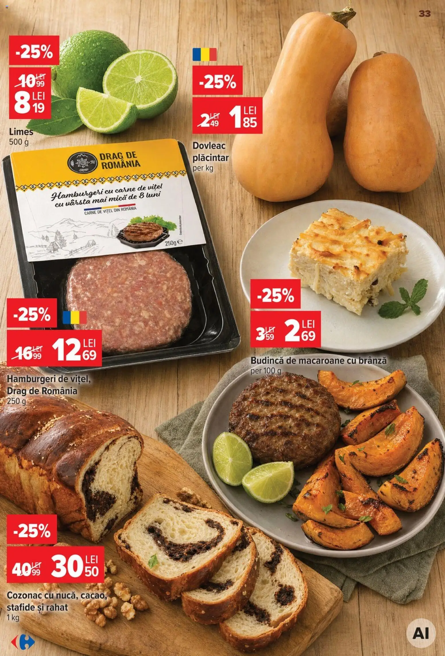 Catalog Carrefour 23 - 28 Septembrie 2026 | Pagina 33 | Produse: Dovleac, Budincă, Brânză, Stafide