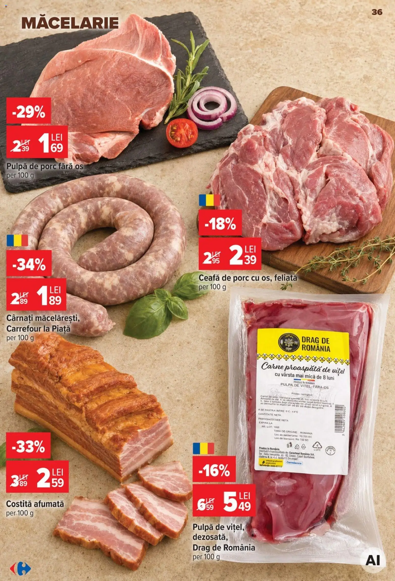 Catalog Carrefour 23 - 28 Septembrie 2026 | Pagina 36 | Produse: Ceafa de porc, Cârnați