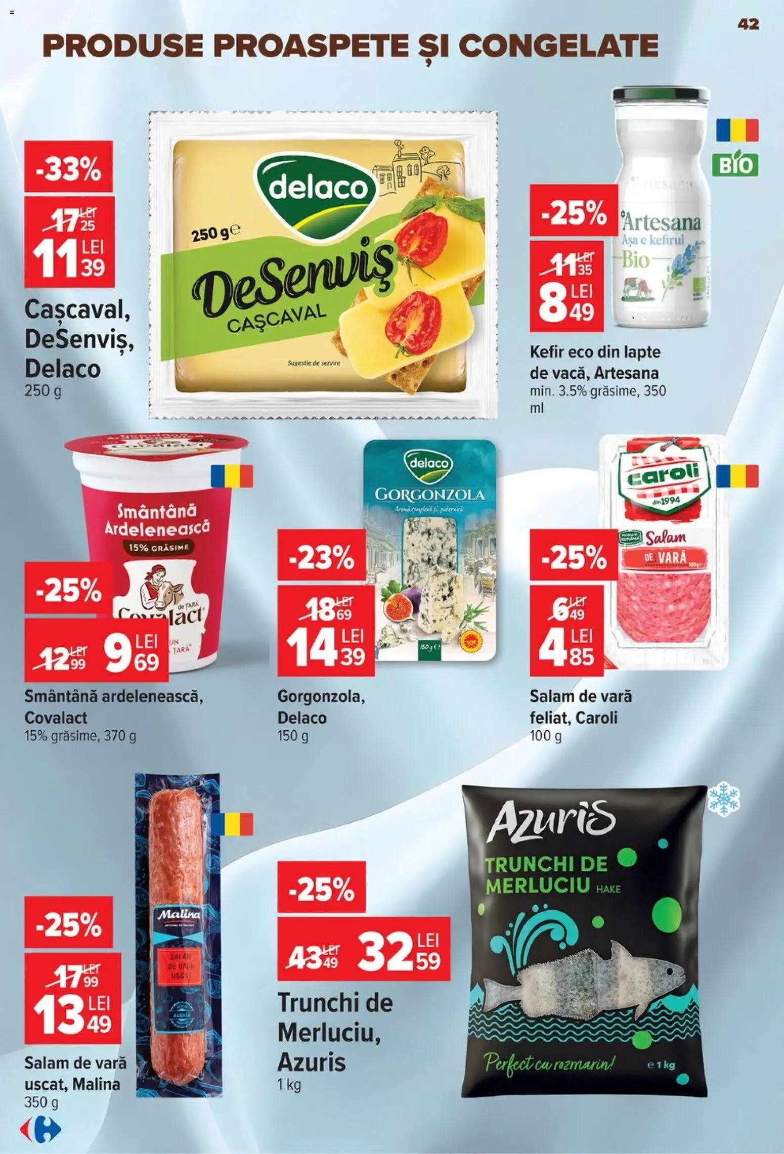 Catalog Carrefour 23 - 28 Septembrie 2026 | Pagina 42 | Produse: Bio, Cașcaval, Gorgonzola, Smântână