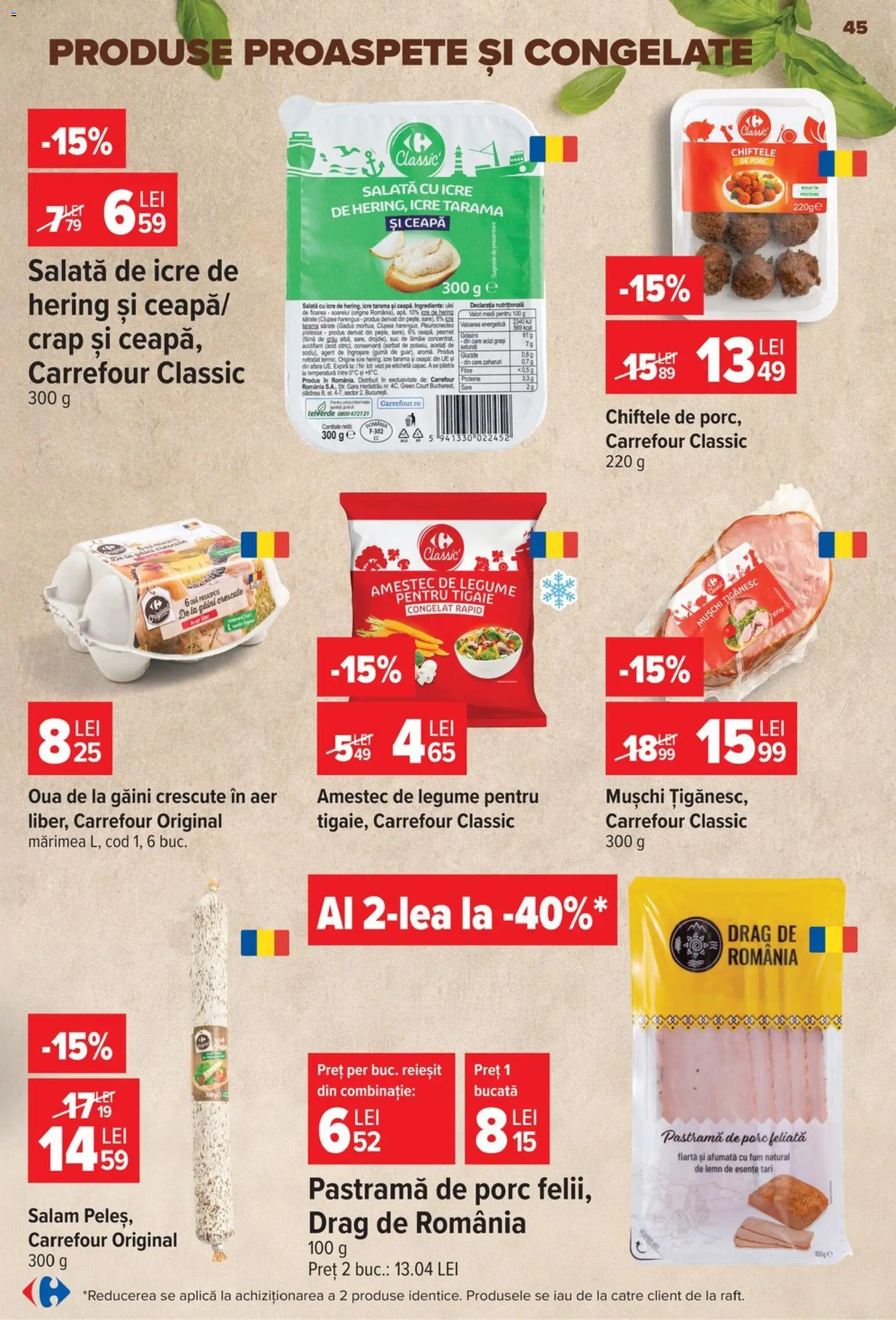 Catalog Carrefour 23 - 28 Septembrie 2026 | Pagina 45 | Produse: Salam, Suc, Ceapă, Sare