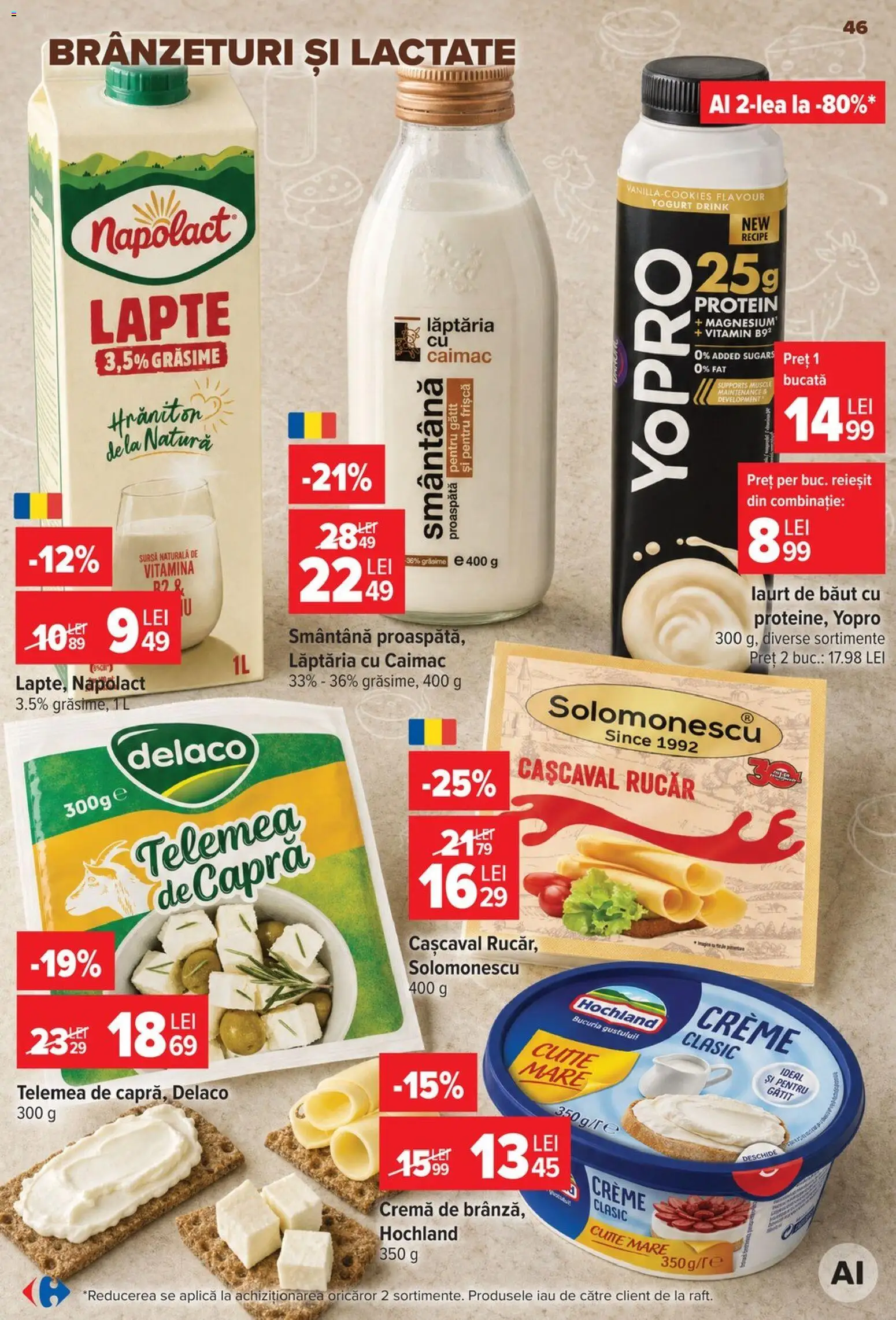 Catalog Carrefour 23 - 28 Septembrie 2026 | Pagina 46 | Produse: Delaco, Aplică, Cașcaval, Hochland