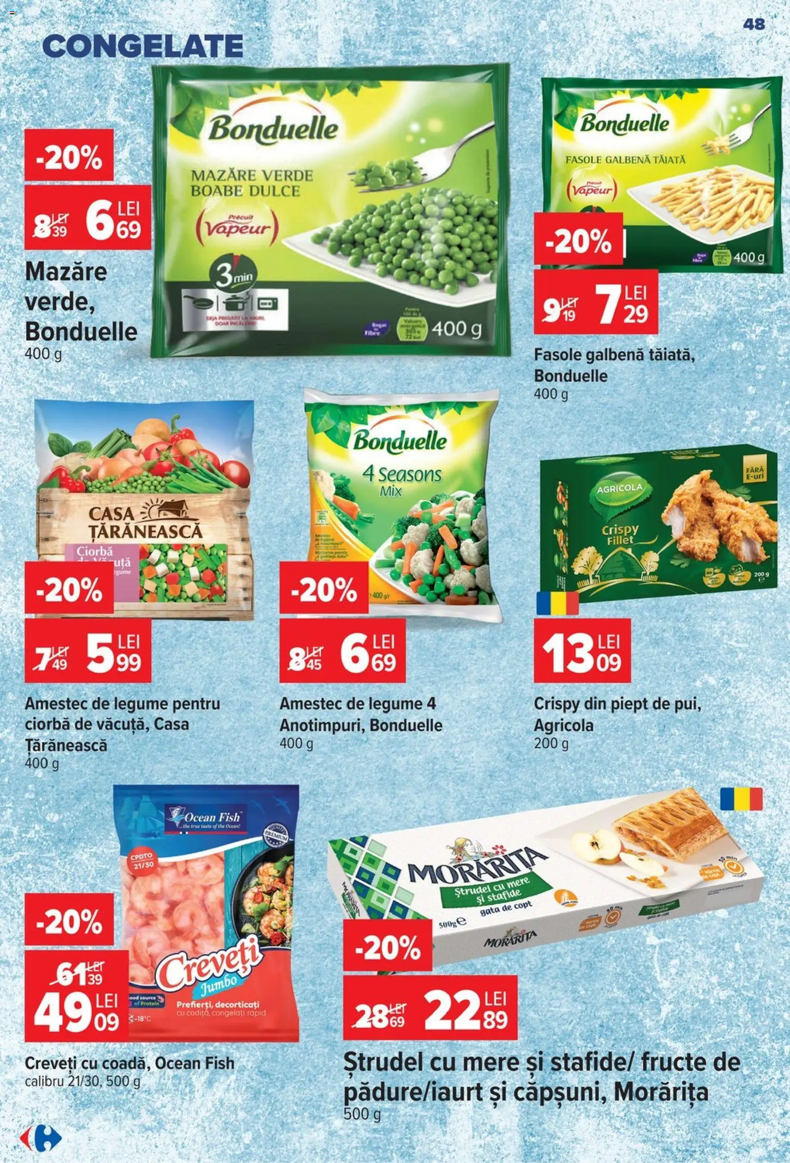 Catalog Carrefour 23 - 28 Septembrie 2026 | Pagina 48 | Produse: Ciorba, Ştrudel cu mere, Amestec, Fructe