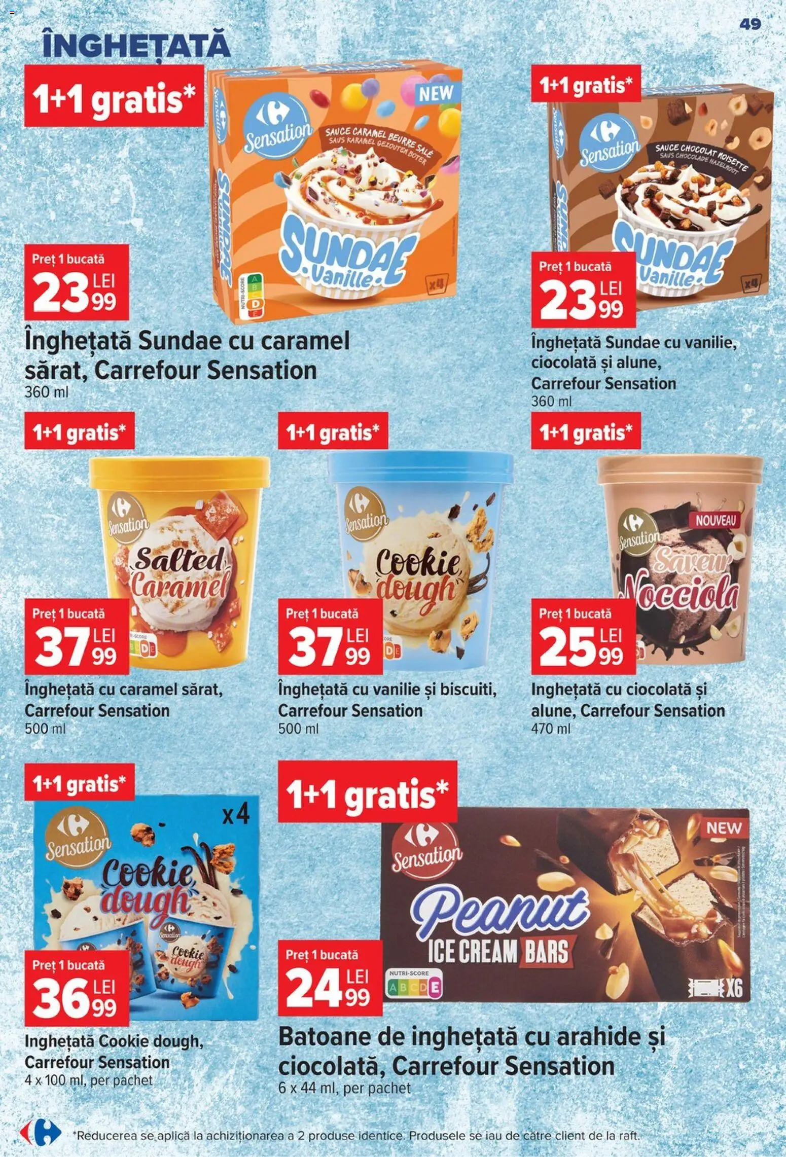 Catalog Carrefour 23 - 28 Septembrie 2026 | Pagina 49 | Produse: Aplică, Arahide, Alune, Înghețată