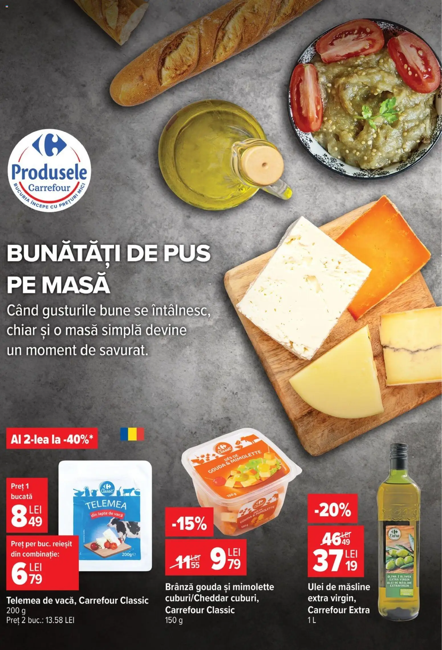 Catalog Carrefour 23 - 28 Septembrie 2026 | Pagina 52 | Produse: Ulei de masline extravirgin, Măsline, Ulei de masline, Lapte