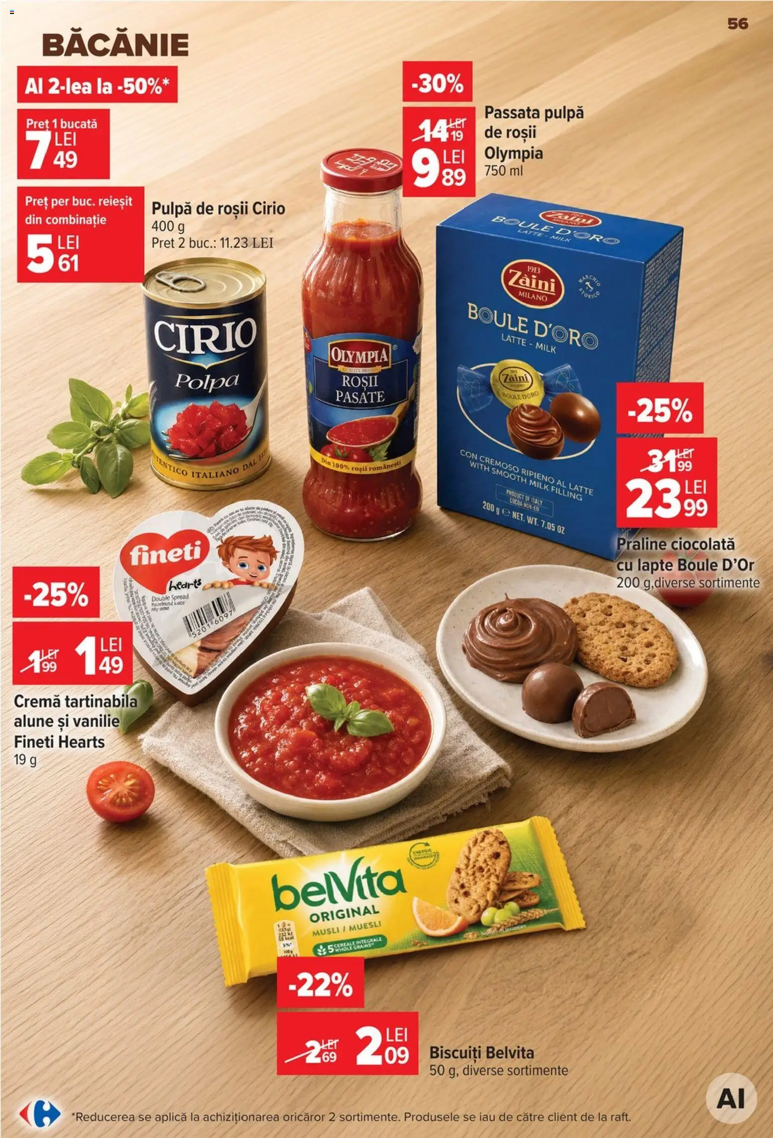 Catalog Carrefour 23 - 28 Septembrie 2026 | Pagina 56 | Produse: Praline, Ciocolată, Cremă tartinabilă, Biscuiți