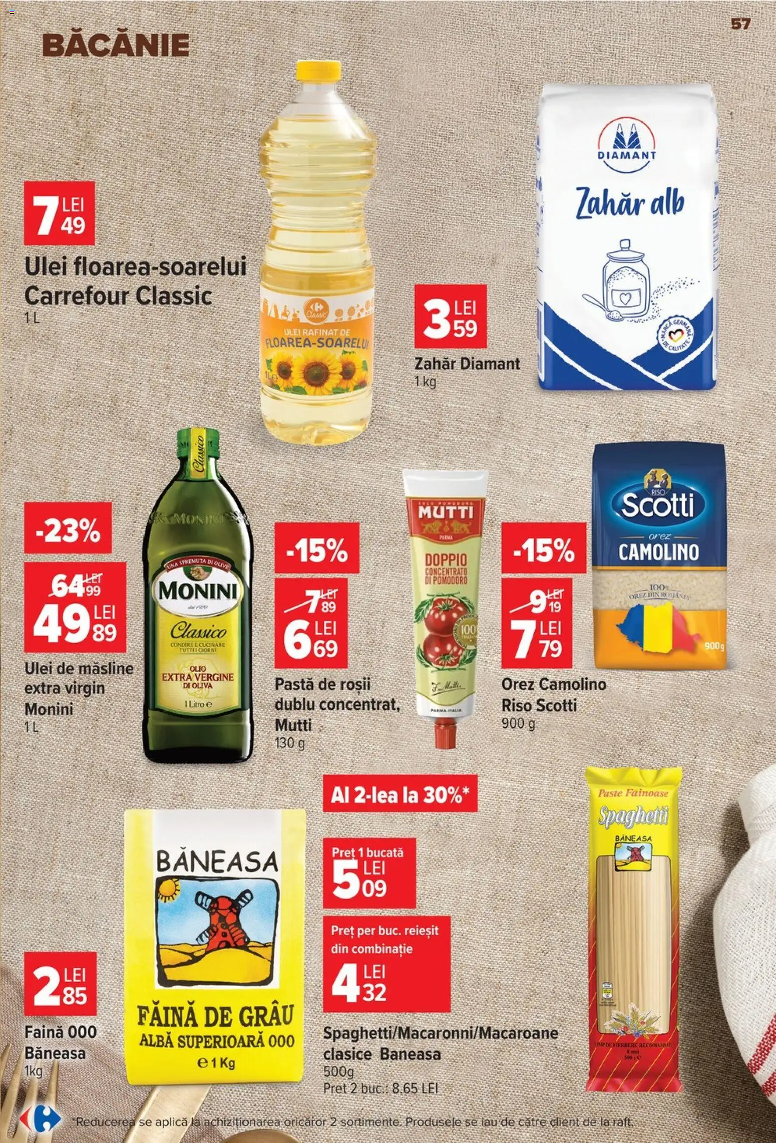 Catalog Carrefour 23 - 28 Septembrie 2026 | Pagina 57 | Produse: Raft, Ulei de masline, Roșii, Orez