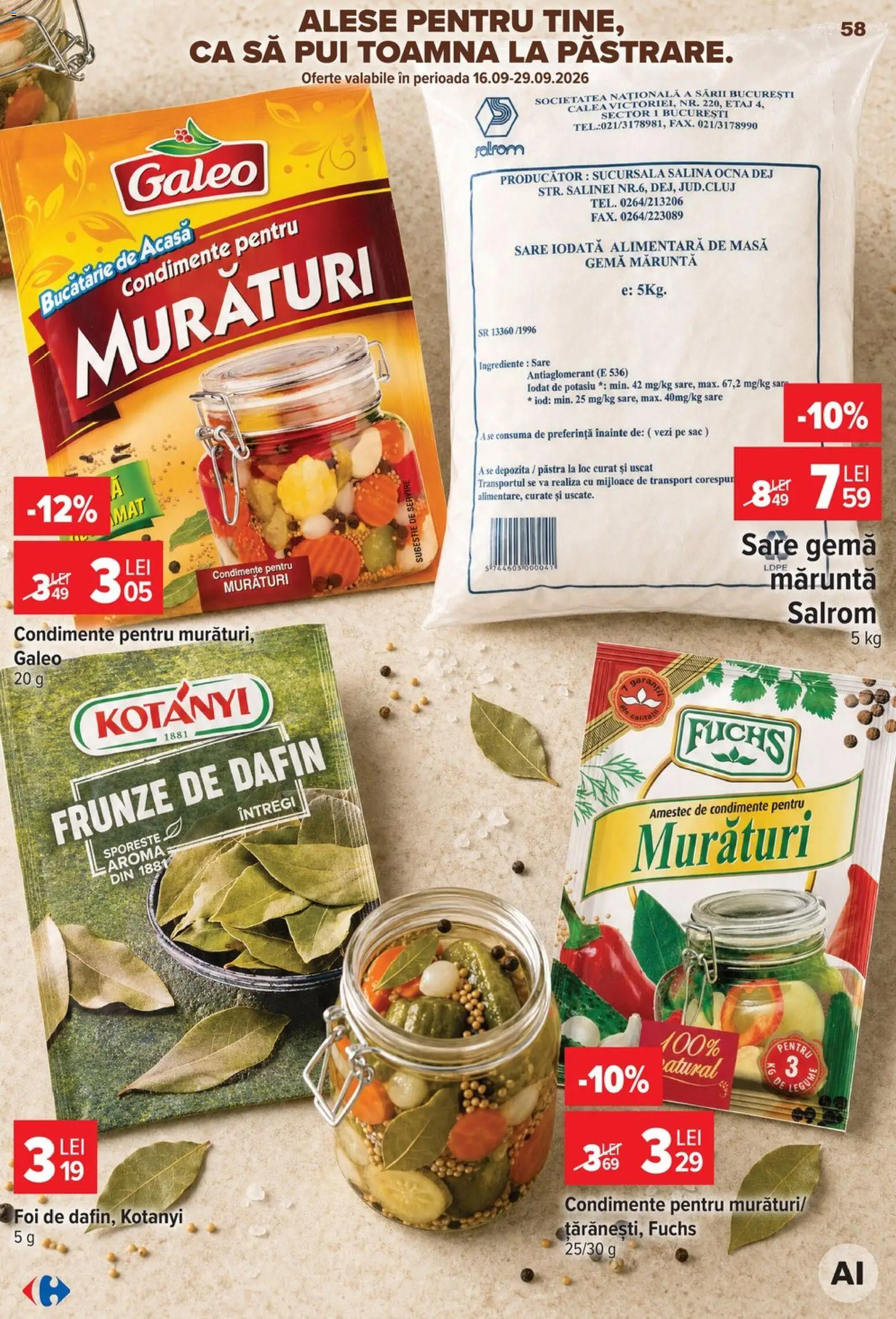 Catalog Carrefour 23 - 28 Septembrie 2026 | Pagina 58 | Produse: Masă, Pui, Sac, Amestec